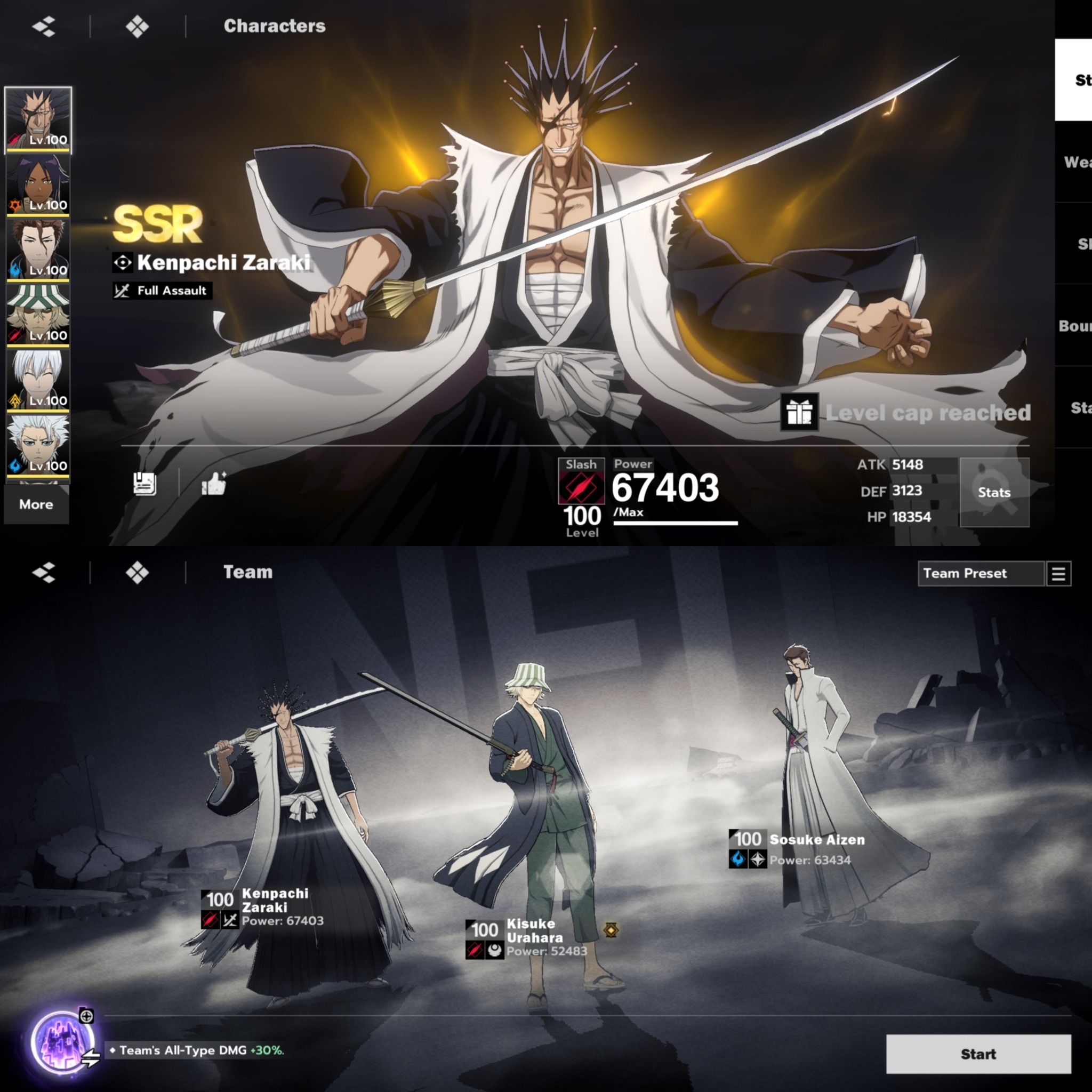 The beast Zaraki Kenpachi 67k [B6/A5/CS 5]