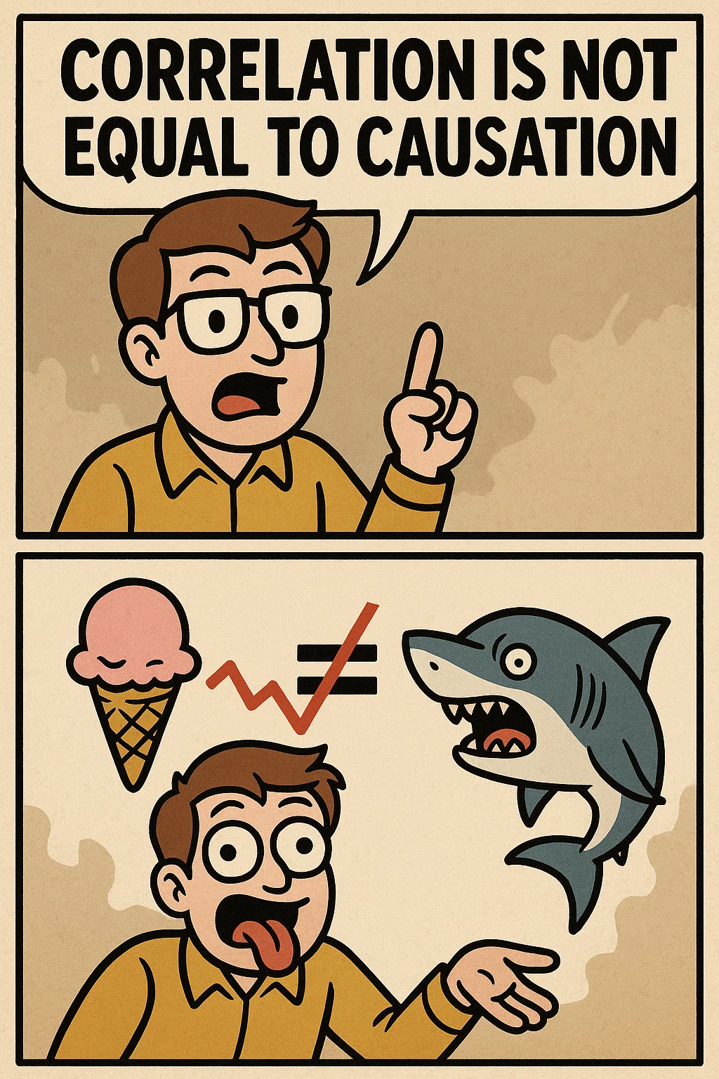 📊 Just because ice cream sales go up when shark attacks increase… doesn ...