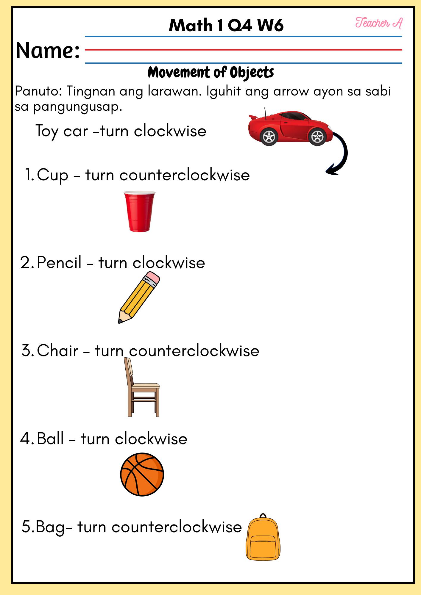 Teacher A - Grade 1 Math Worksheets Q4 W6 A simple THANK... | Facebook