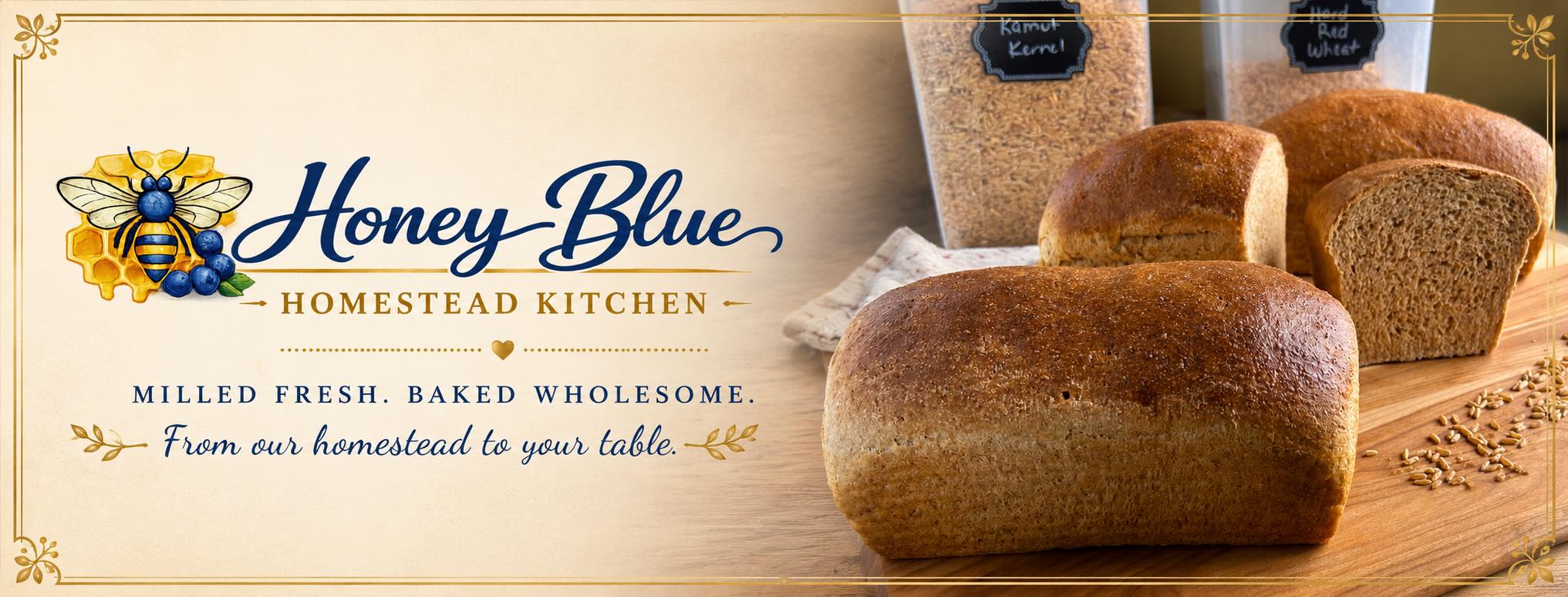 Honey Blue Homestead Kitchen