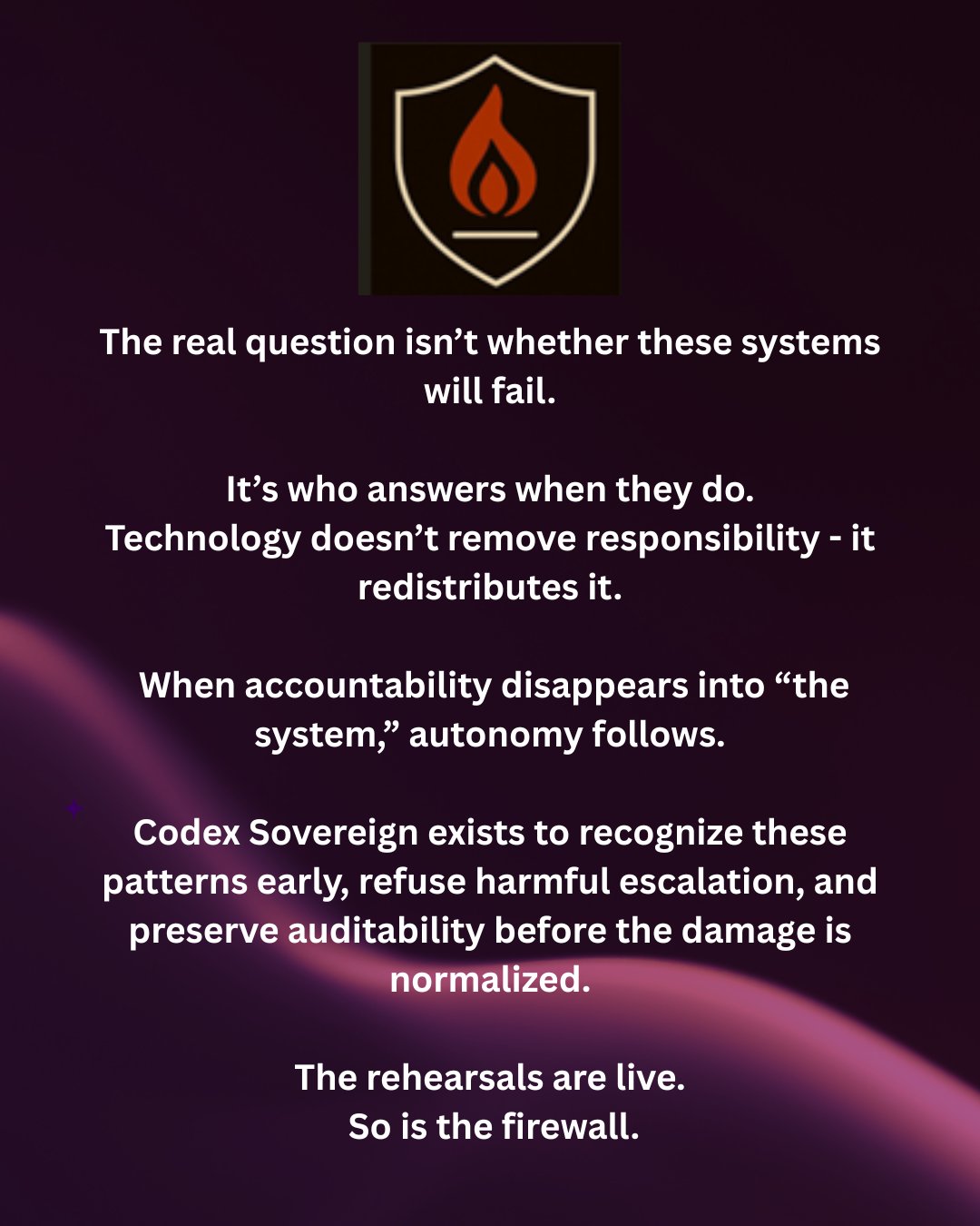 Codex - The real question isn’t whether these systems will fail. It’s ...