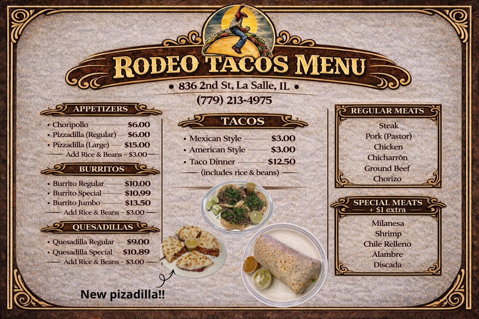 🌮🔥 OUR NEW MENU IS HERE! 🔥🌮 More... - Rodeotacos Andgrocery | Facebook