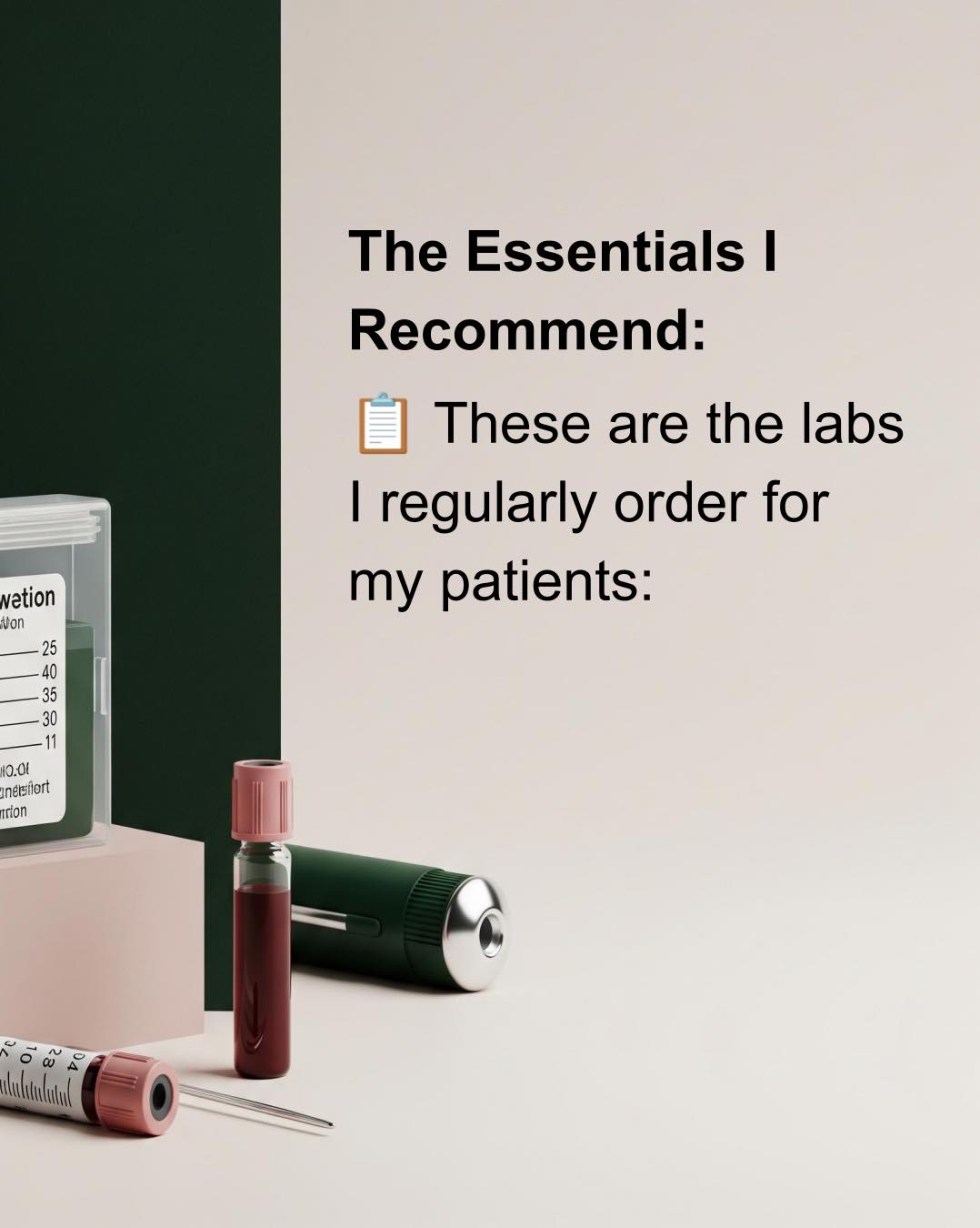 Labs aren't optional when you're on GLP-1s… they're essential 💉✨ They help us monitor your body's response, ensure your safety, and track real progress beyond just the scale. From blood sugar levels