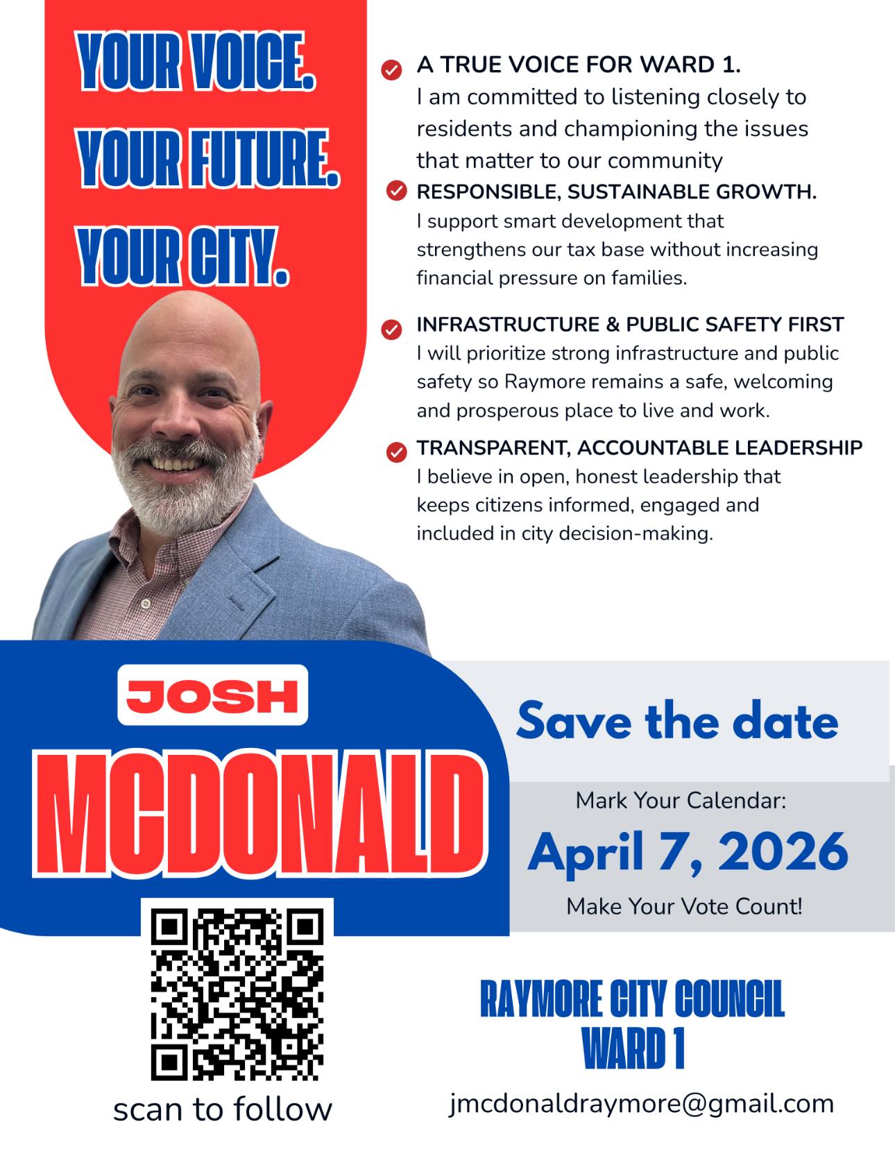 Josh McDonald for Raymore, MO City Council, Ward 1 | Facebook