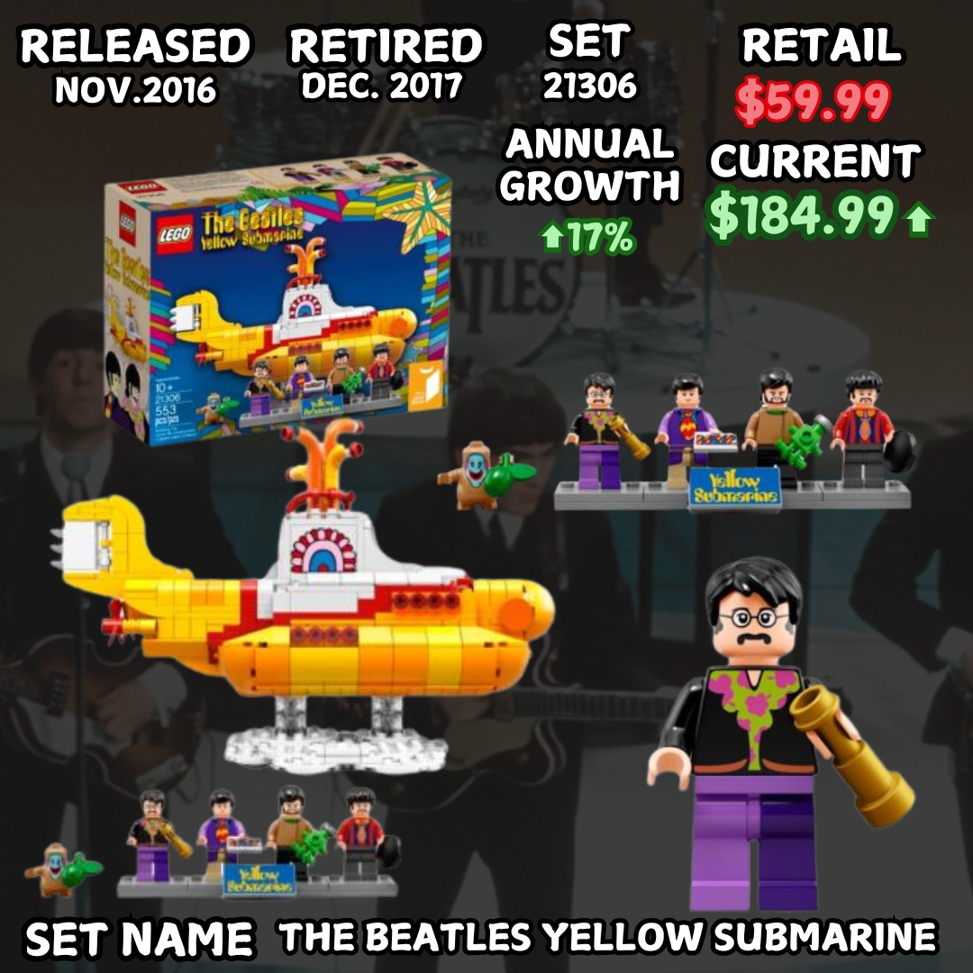 This yellow submarine Lego set cost a pretty penny and was hard to