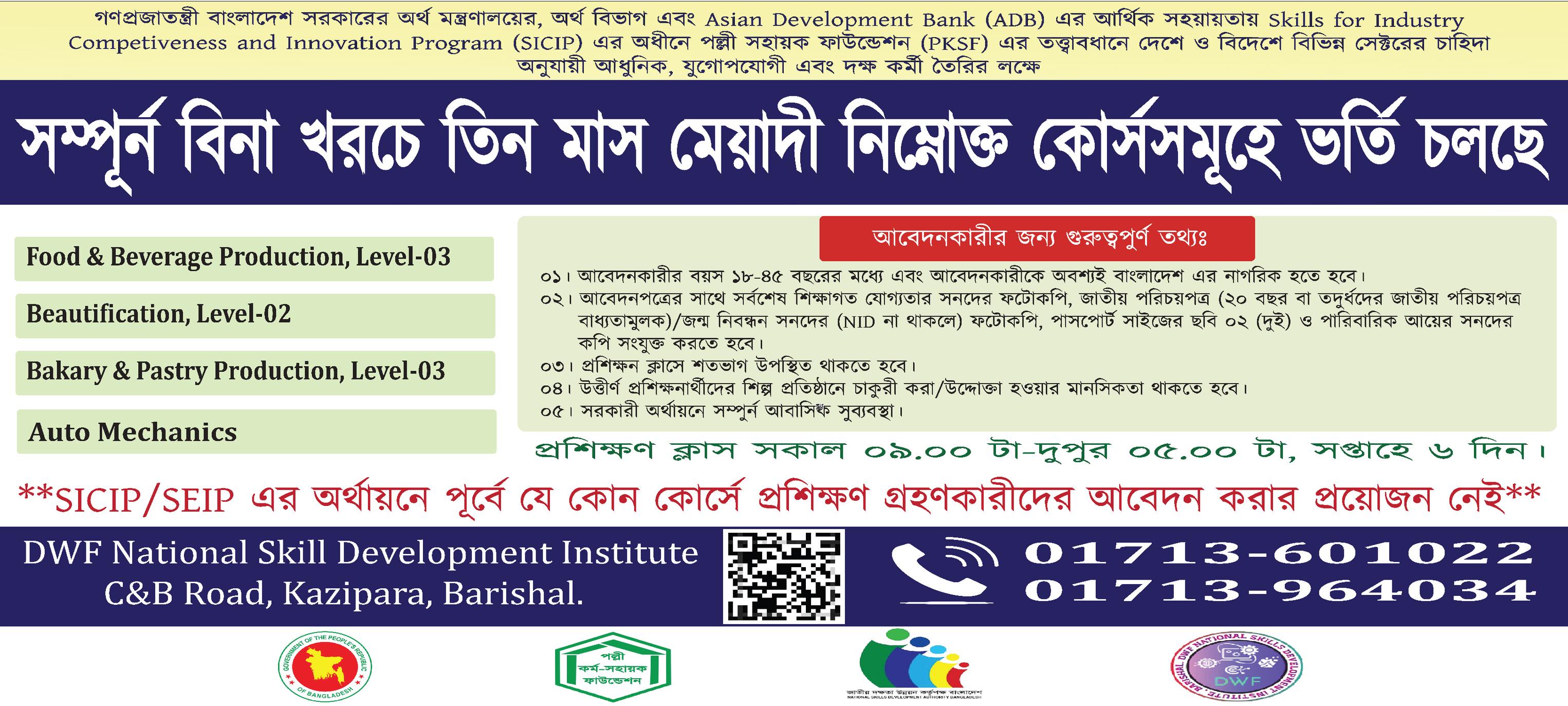 DWF National Skills Development Institute | Barisal