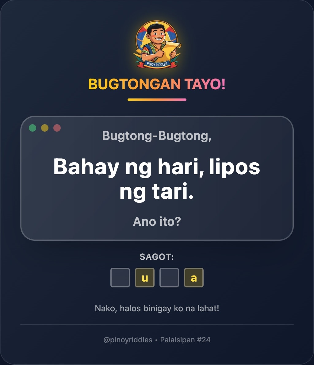 Pinoy Riddles | Manila