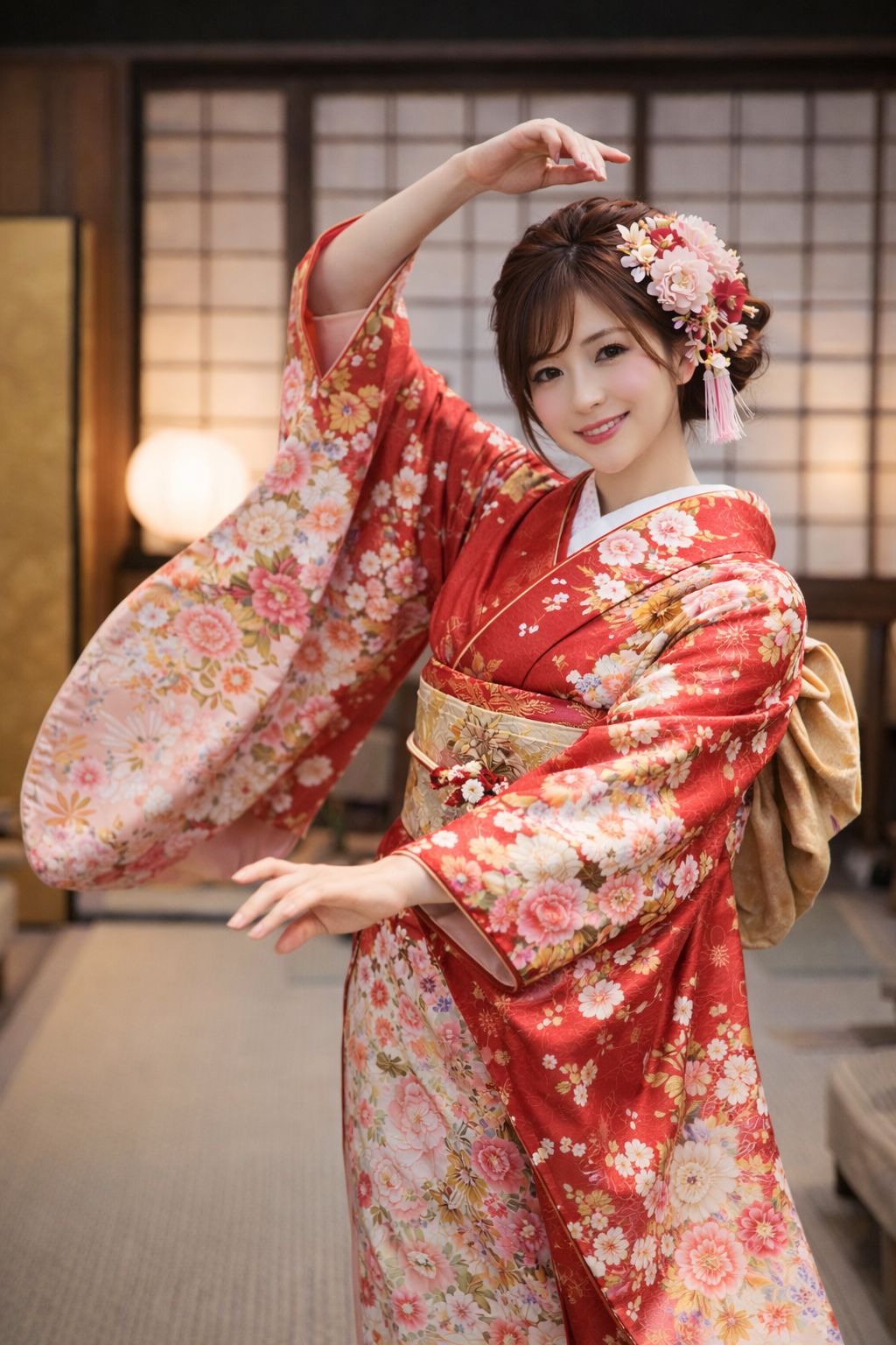 japan traditional dress JIMINISO Japanese Pink Floral Print Long Kimono For Women Sexy Geisha Yukata Sweet Stage Cosplay Asian Clothing, Small, (Withoutbelt) : Clothing, Shoes & Jewelry giving the dress a Japanese feel Kimono Traditional | KimuraKami