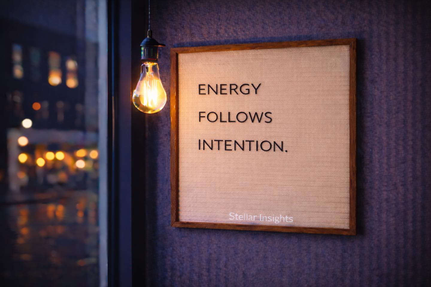 How intention sets energy in motion
