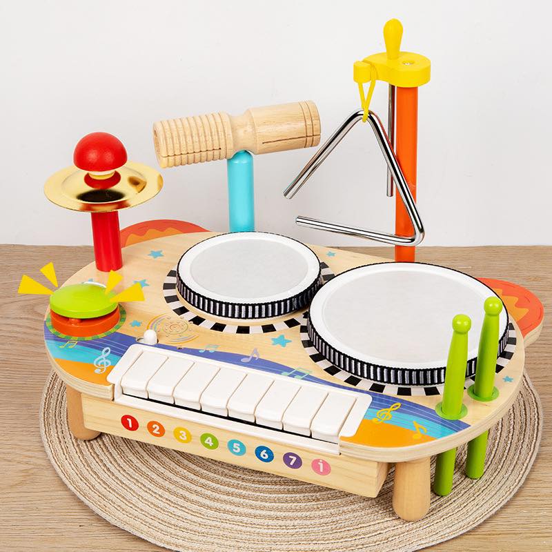 Ensemble d'instruments à percussion avec xylophone Instruments éducatifs d'appre Ensemble d'instruments à percussion avec xylophone Instruments éducatifs d'appre