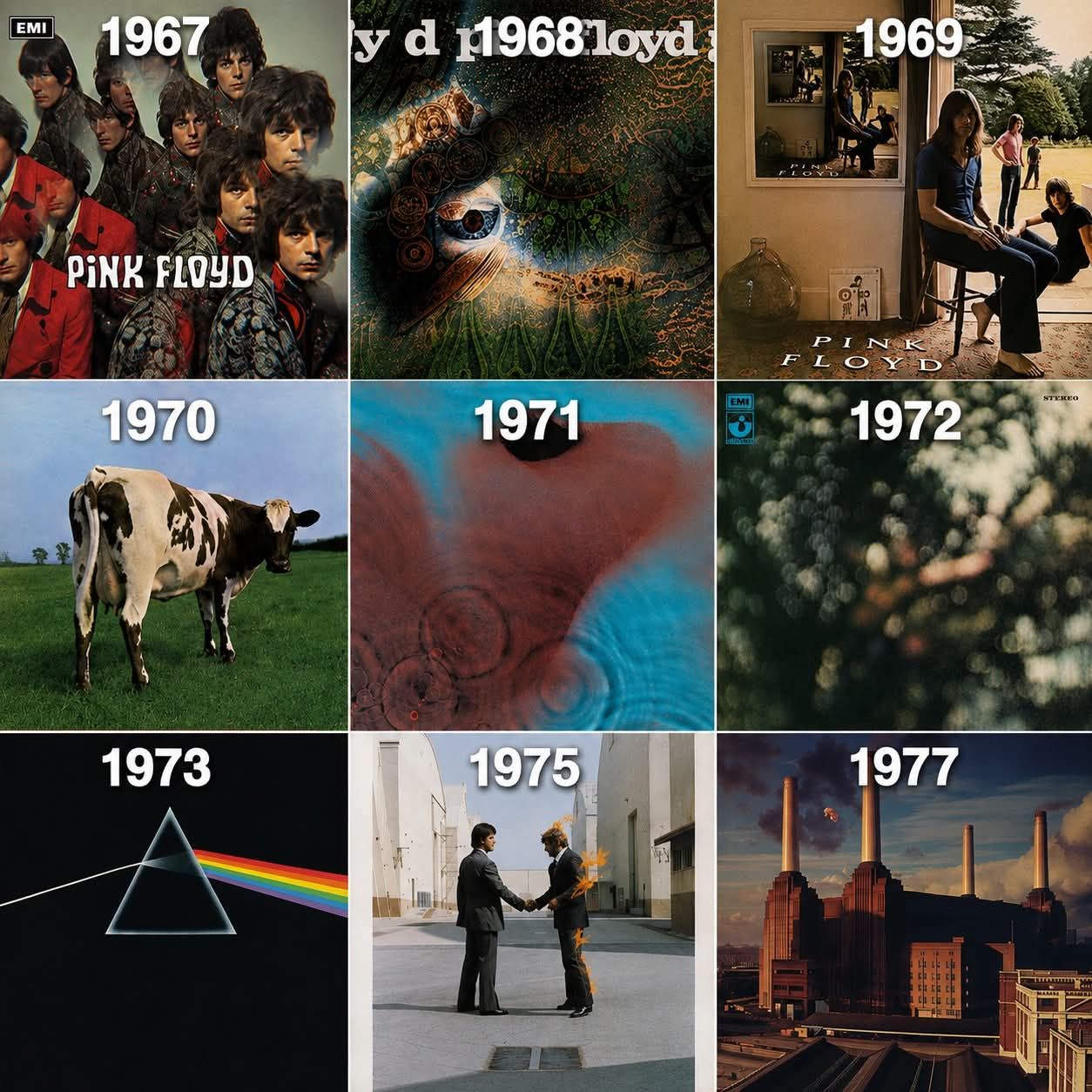 PINK FLOYD - Choose Your year... EMI 1967 у 11968loyd loyd 1968 M 