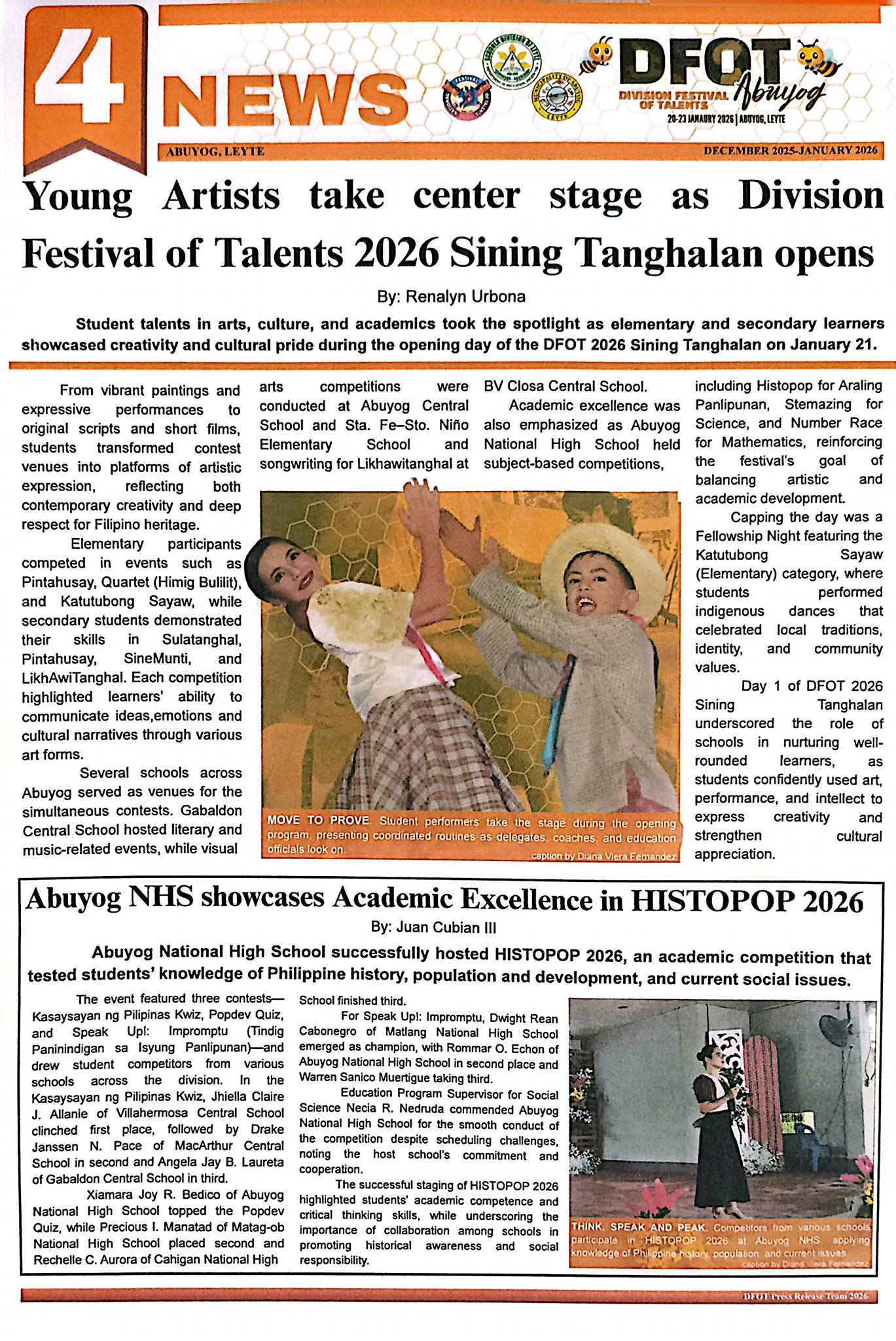 Division Festival of Talents - DFOT Abuyog | Abuyog