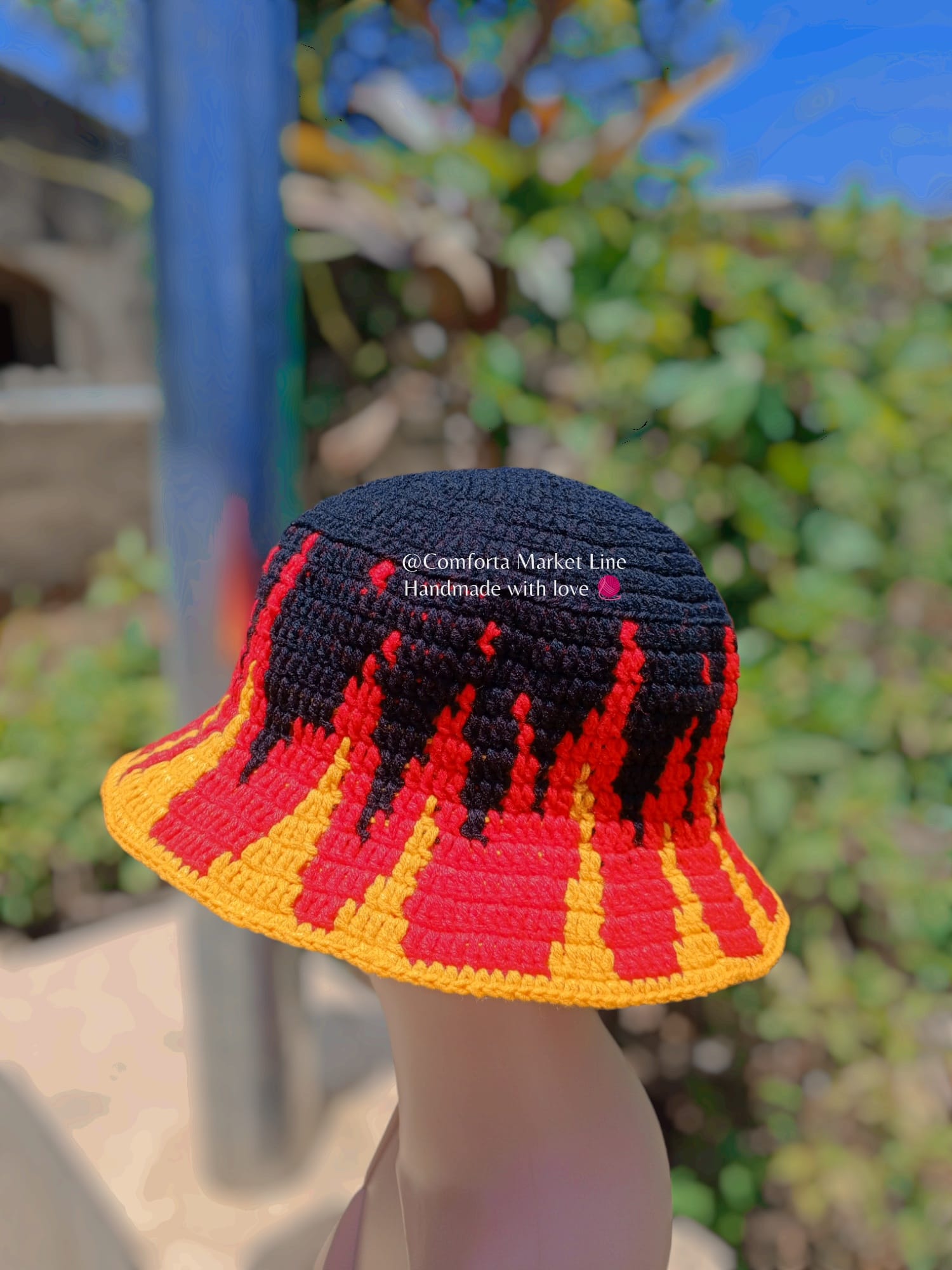 Aesthetically Crocheted FLAME Bucket Hat Project