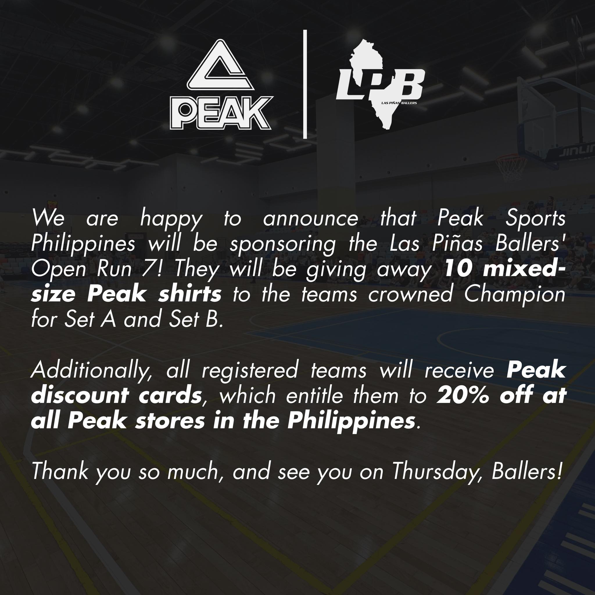 Las - We are happy to announce that Peak Sports Philippines will be ...
