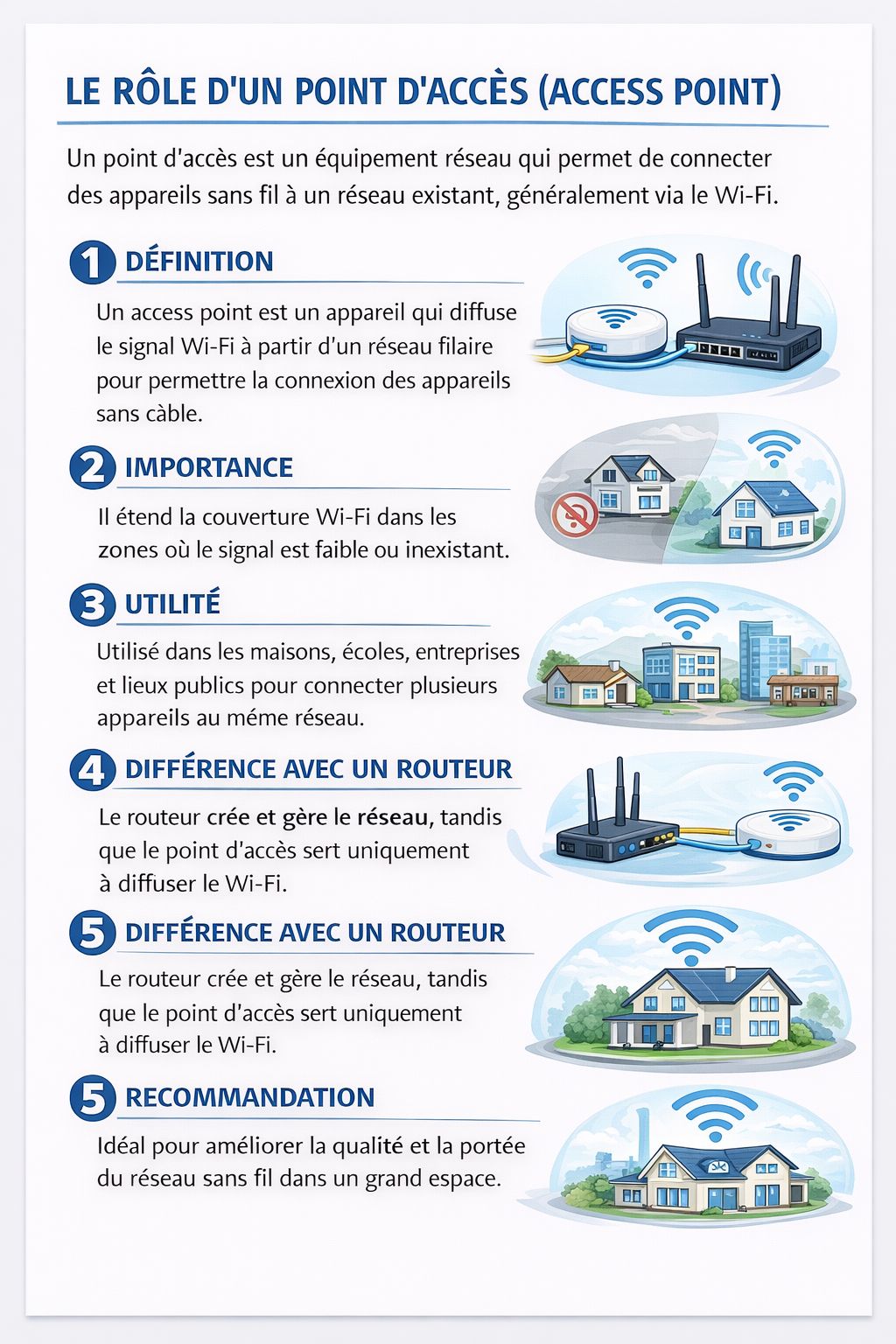 Informatique - LE RÔLE D’UN POINT D’ACCÈS (ACCESS POINT) un point d ...