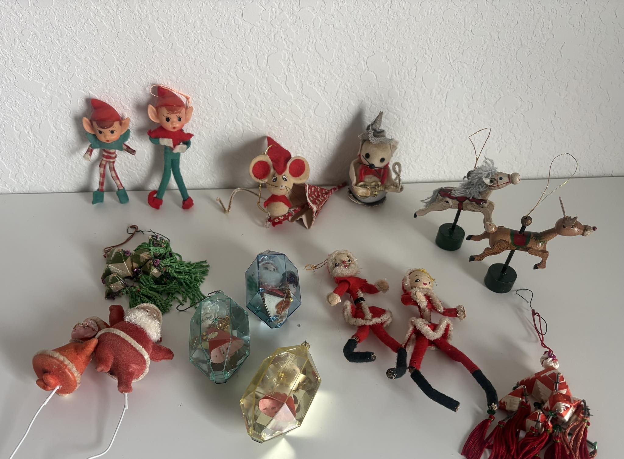 Vintage Japanese Christmas ornaments found