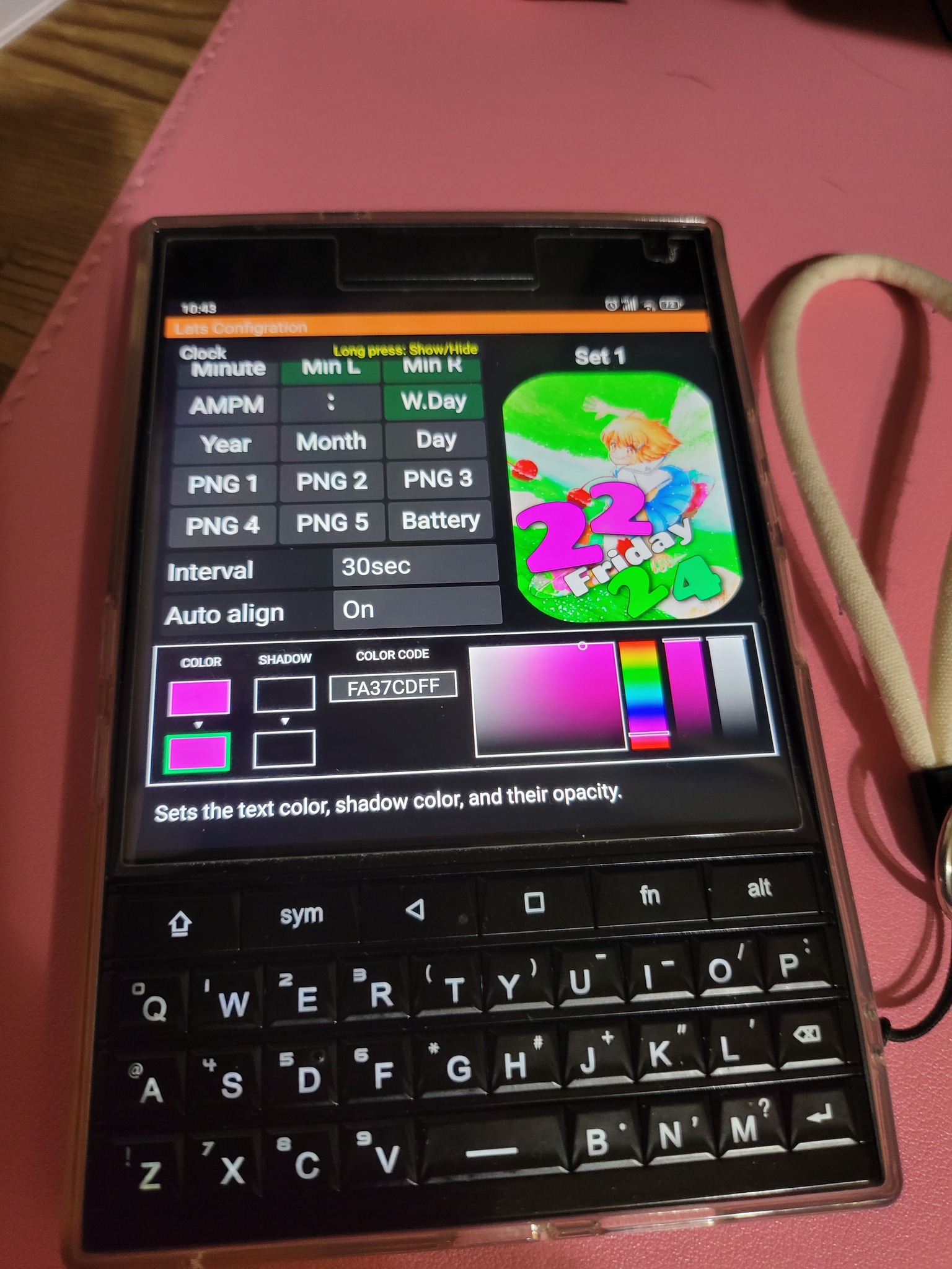 Lats clock and slideshow app for Unihertz Titan 2 rear display now