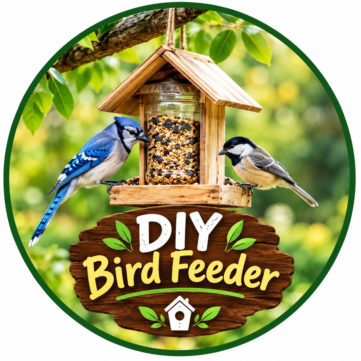 DIY Polka Dot Bottle Cap Umbrella Bird Feeder 🔴🔵 | Playful Zero-Waste ...