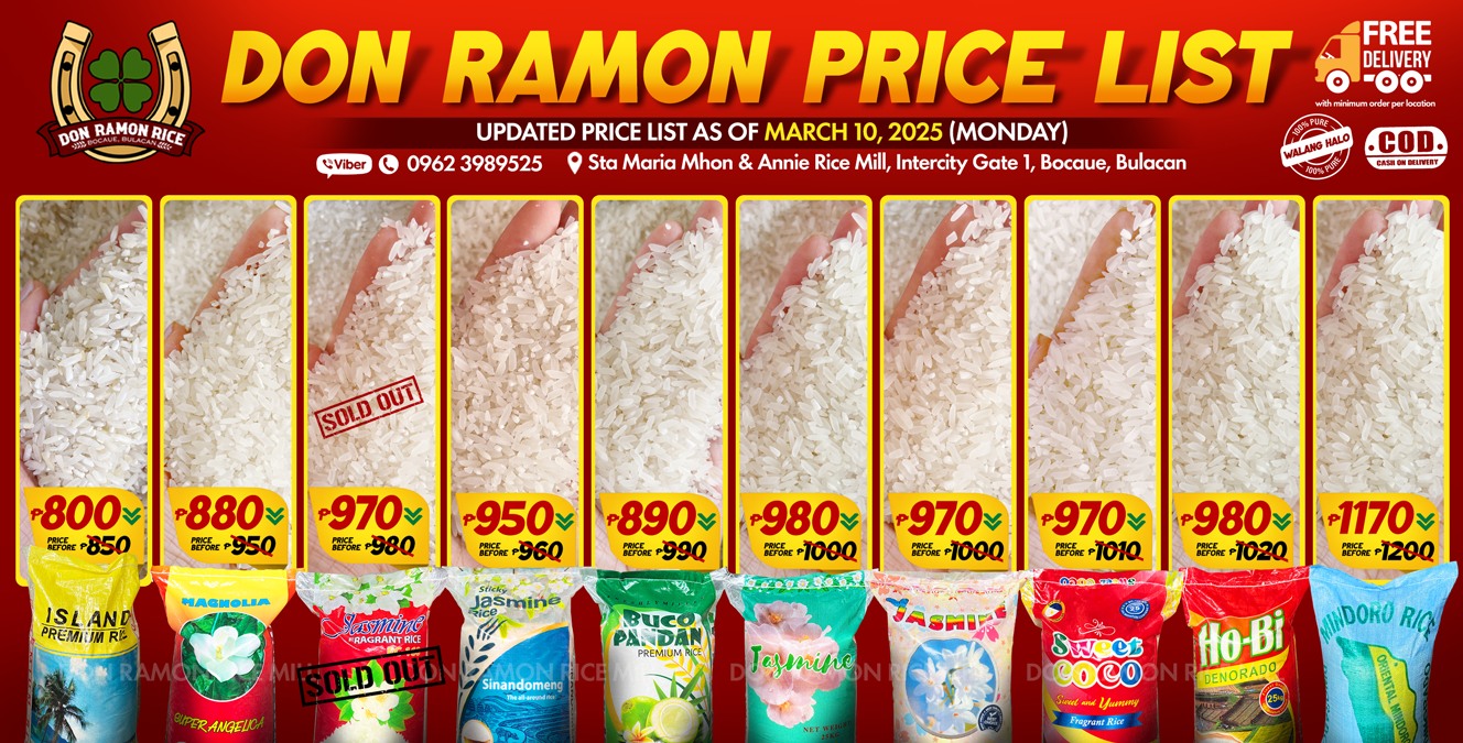 🥳🥳🥳 UPDATED PRICELIST 🥳🥳🥳 Eto po ang... - Don Ramon Rice Mill