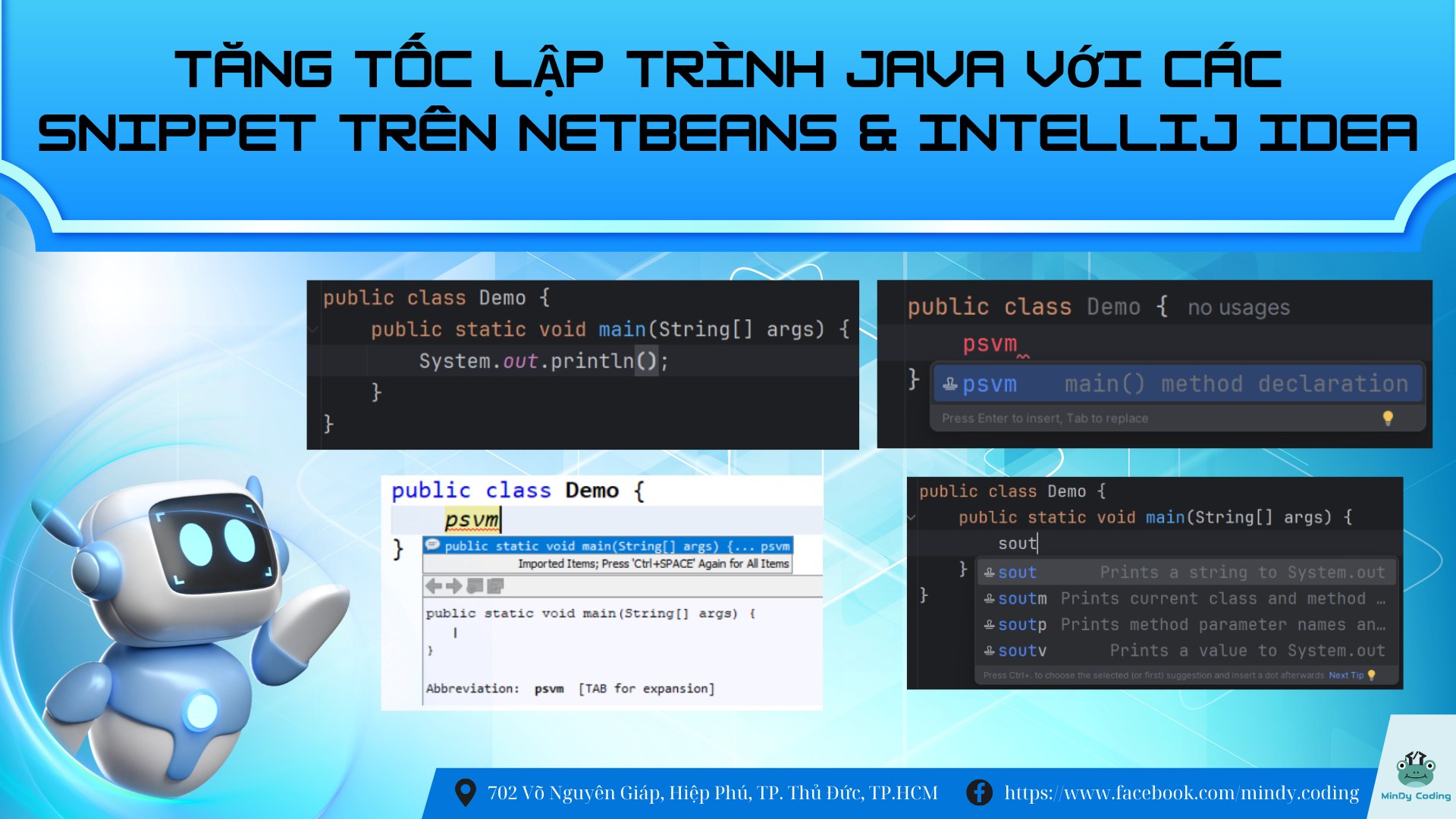 MinDy Coding - 🚀 BOOST TỐC ĐỘ CODE JAVA – LÀM CHỦ SNIPPET... | Facebook