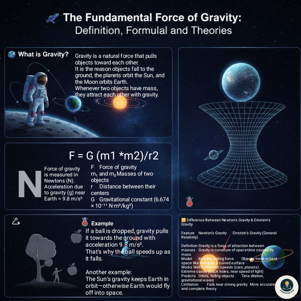 Physics Is Fun | WHAT IS GRAVITY AND DIFFERENCE BETWEEN EINSTEIN’S ...