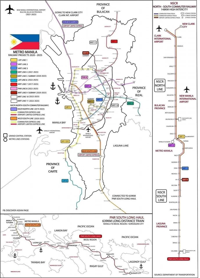 Top - Map of upcoming Greater Metro Manila Railway network. 🇵🇭 ...