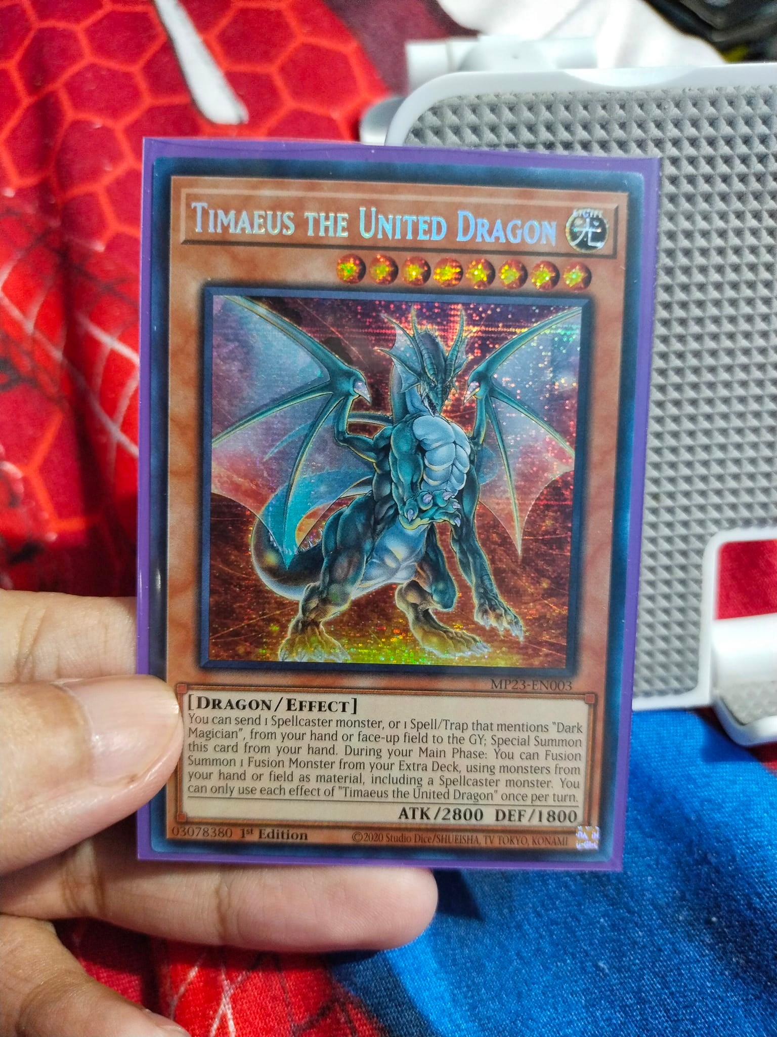 yugioh timaeus dragon card The United - BACH-EN003 - Ultra Rare An individual card from the Yu Timaeus the United Dragon |