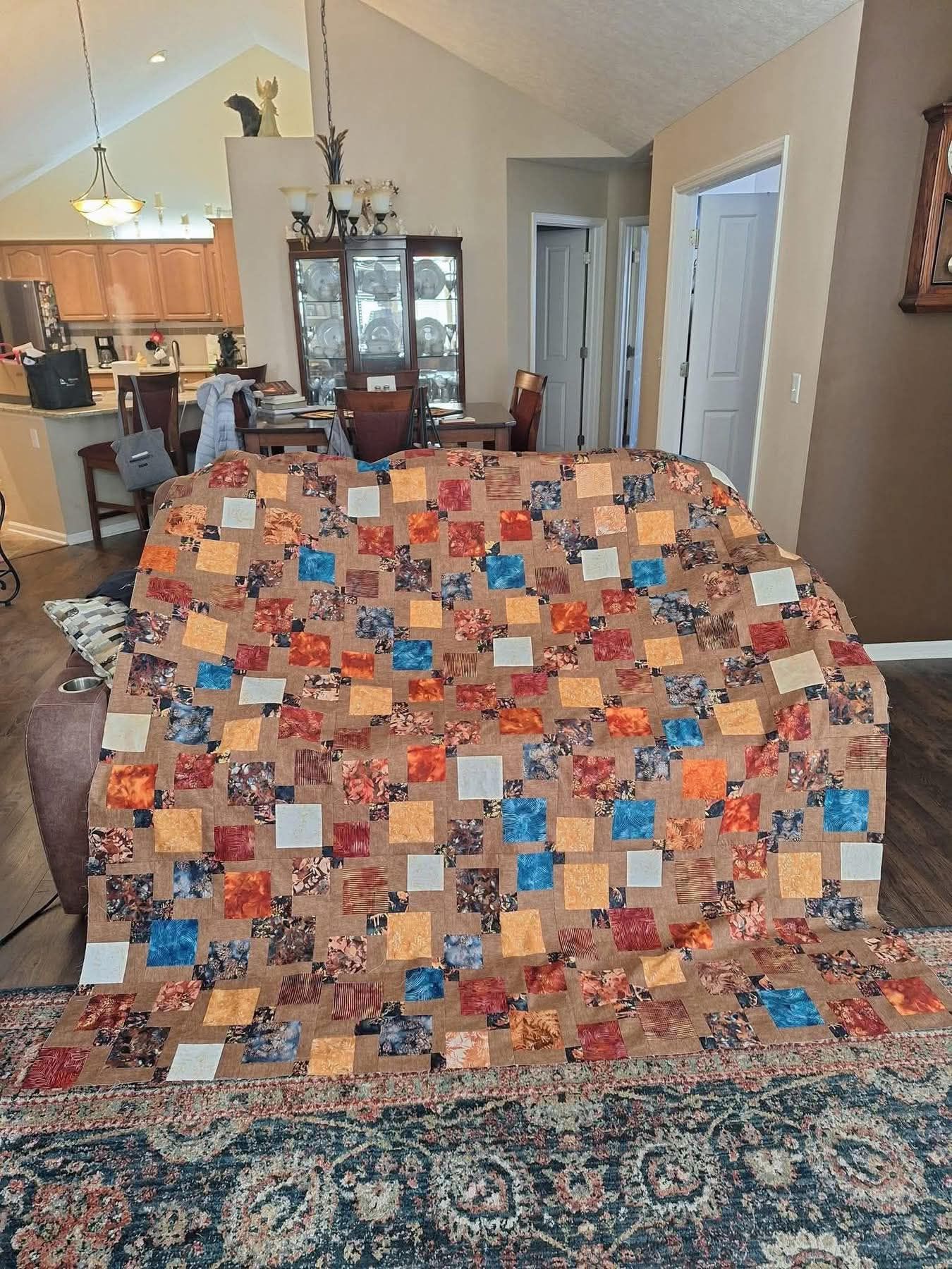 Blue four patch border ideas for quilts