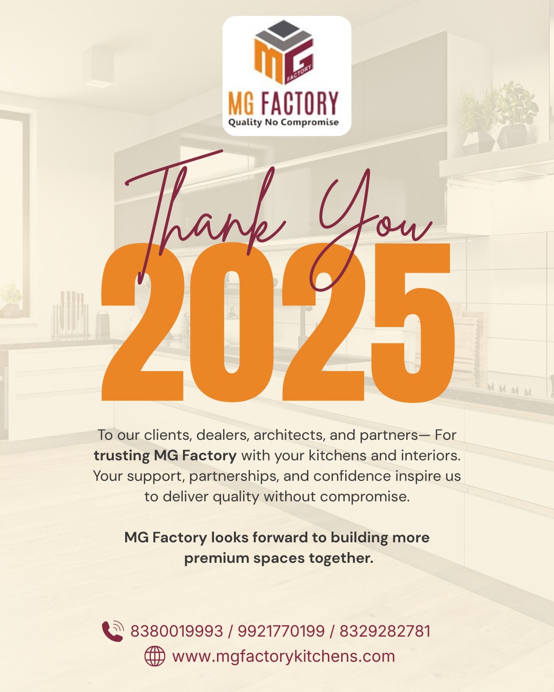 🙏 Thank You, 2025! As we reflect on... - MG Factory Kitchens | Facebook