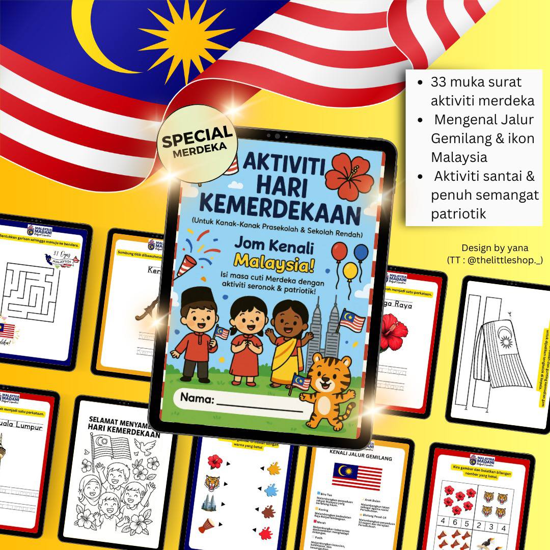KINDERGARTEN WORKSHEETS & RESOURCES👨‍👩‍👧‍👧 | Anak cuti Merdeka.. | Facebook