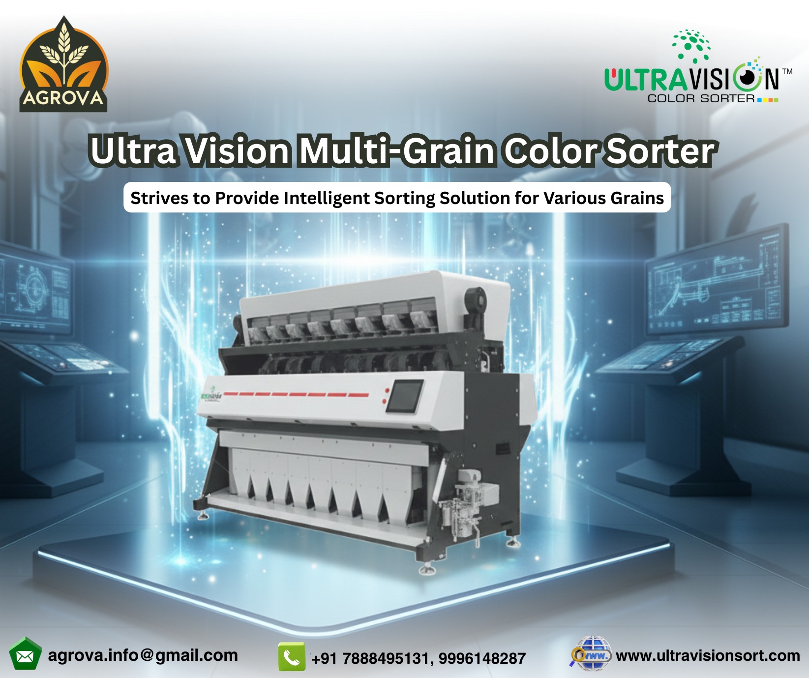 Agrova - Ultra Vision Multi Grain Color Sorter By AGROVA 🌾 Upgrade Your ...