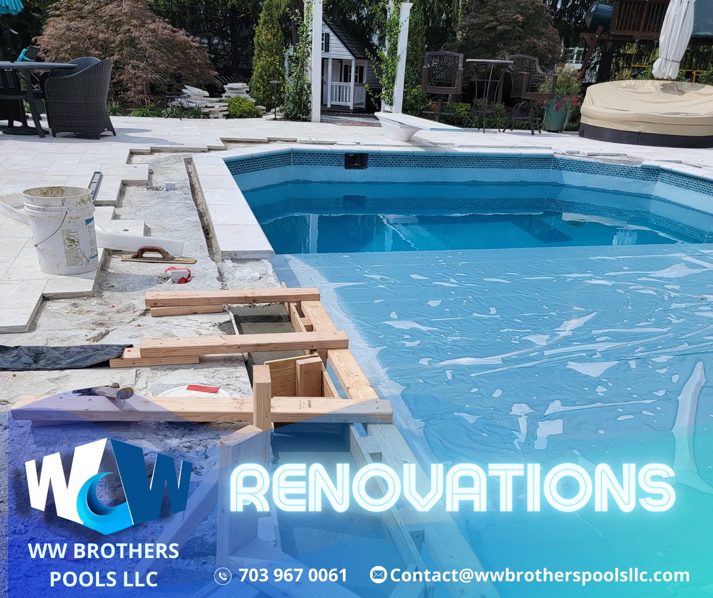 WW - Our renovations show notable results. Here is a pool renovation ...