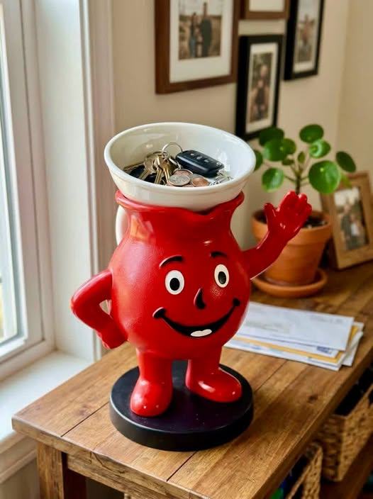 I found the most Amazing 3 foot tall Kool-aid man at an antique