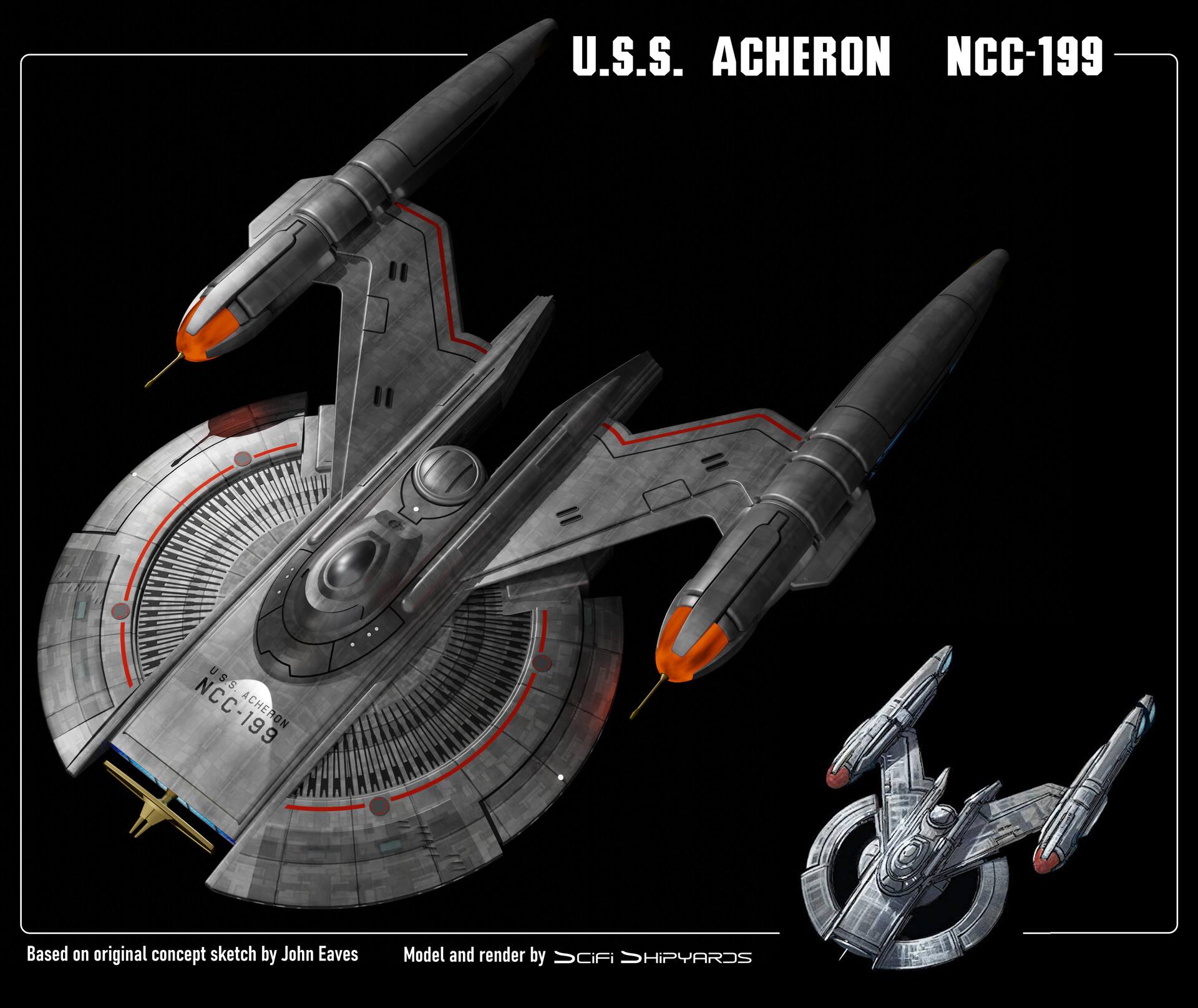 Uss acheron pre-federation scout ship design