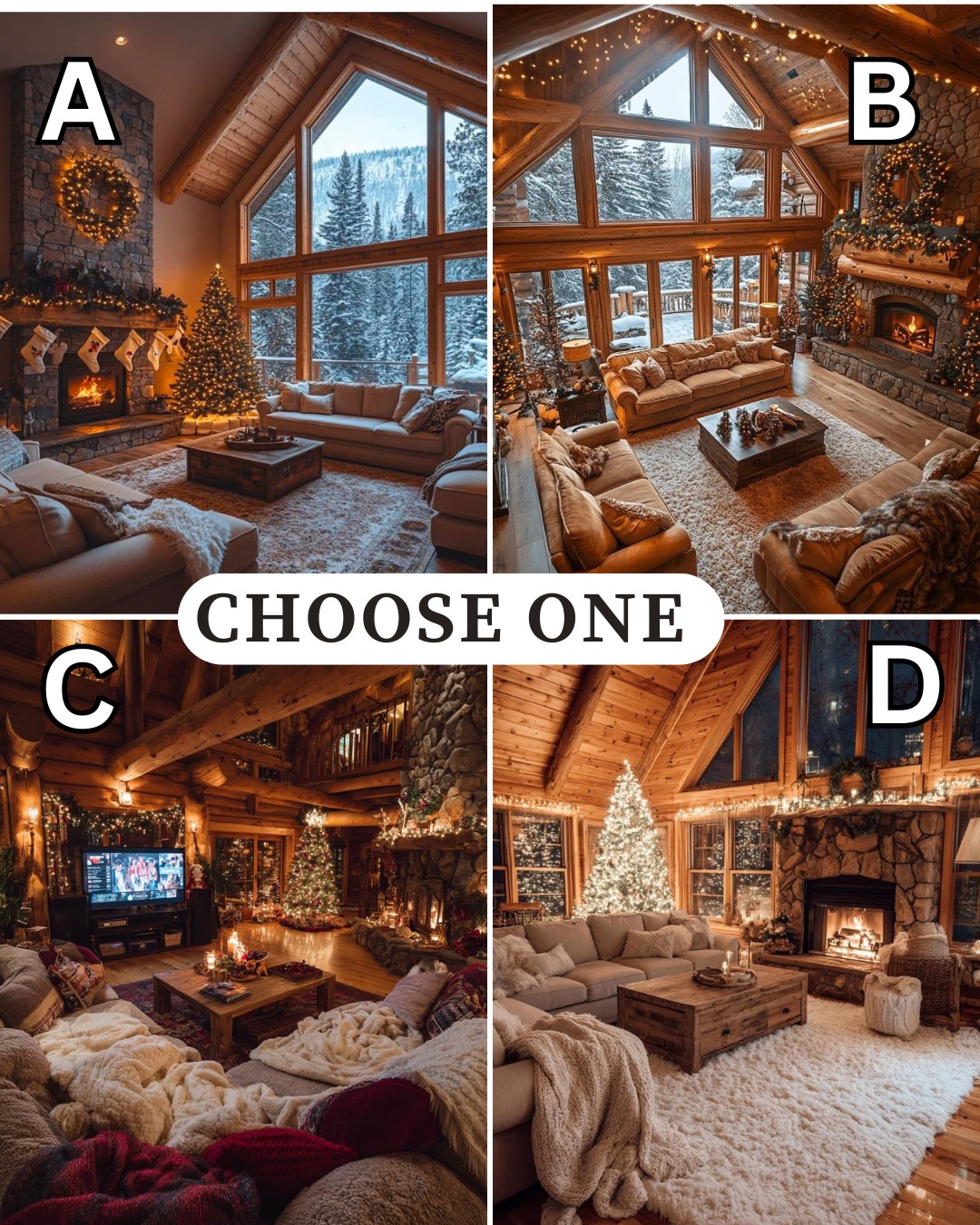 CabinCraft - If you could spend Christmas night in just ONE of these ...