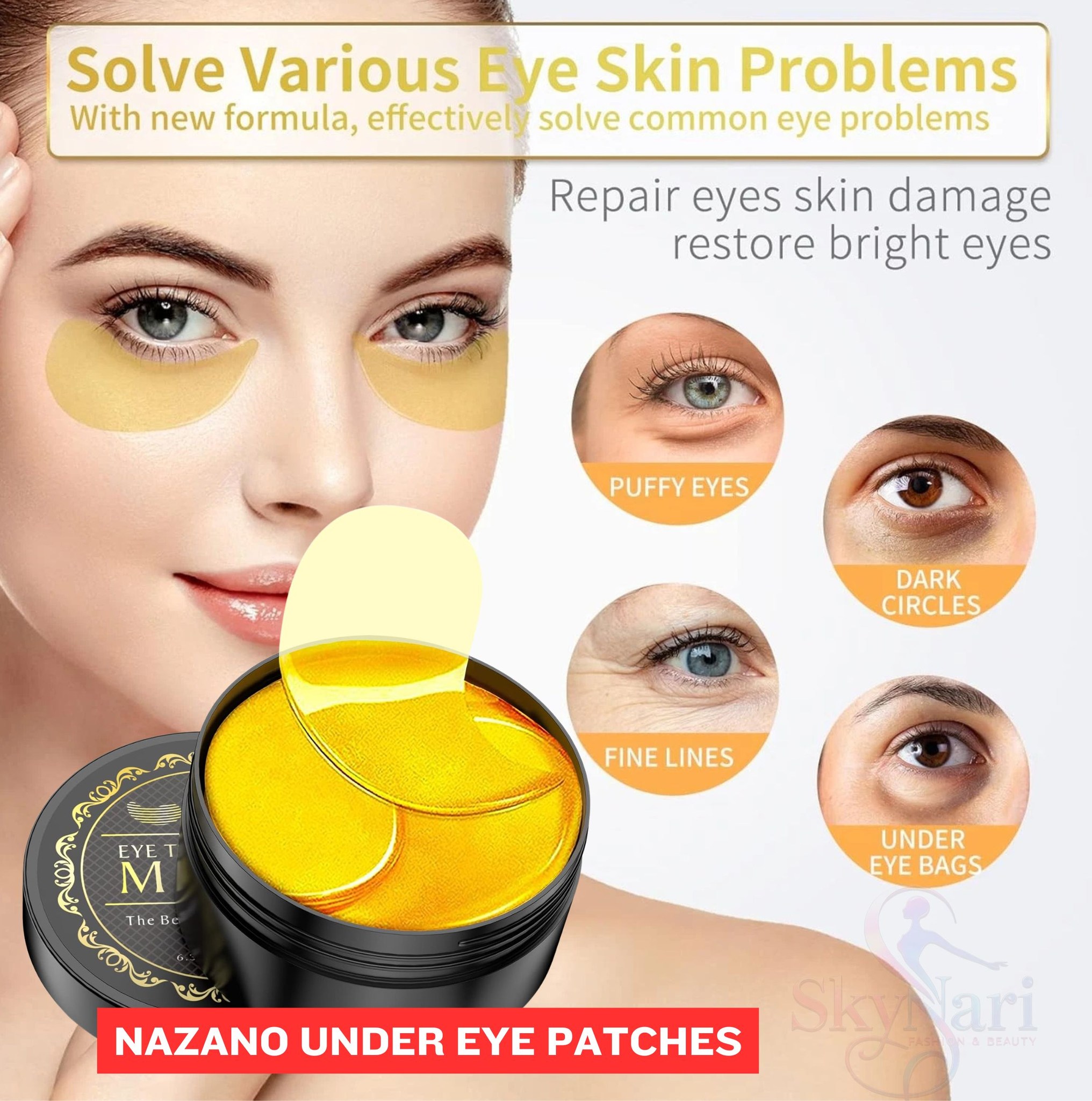 SkyNari - Price: 750/- (Full Box) 💛 NAZANO Under Eye Patches চোখের ...