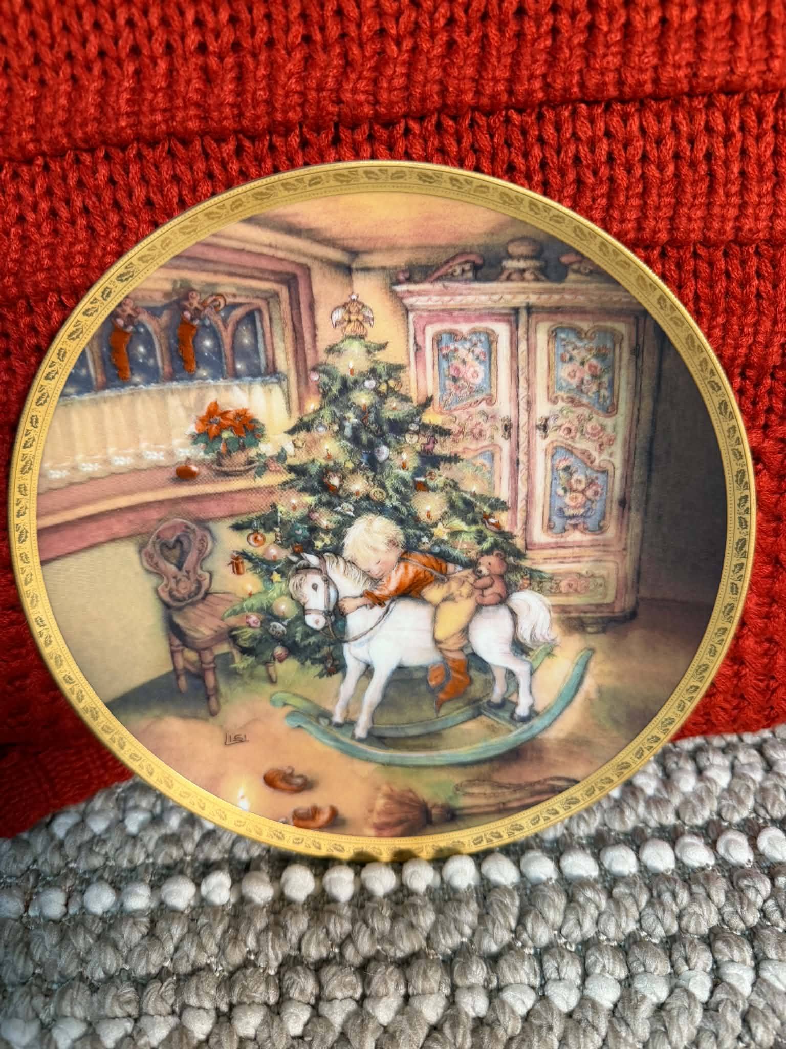 【30年前レトロ貴重】  プレートChristmas Vintage Christmas plates for sale or display