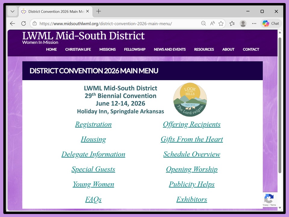 Lutheran Women's Missionary League Mid-South District