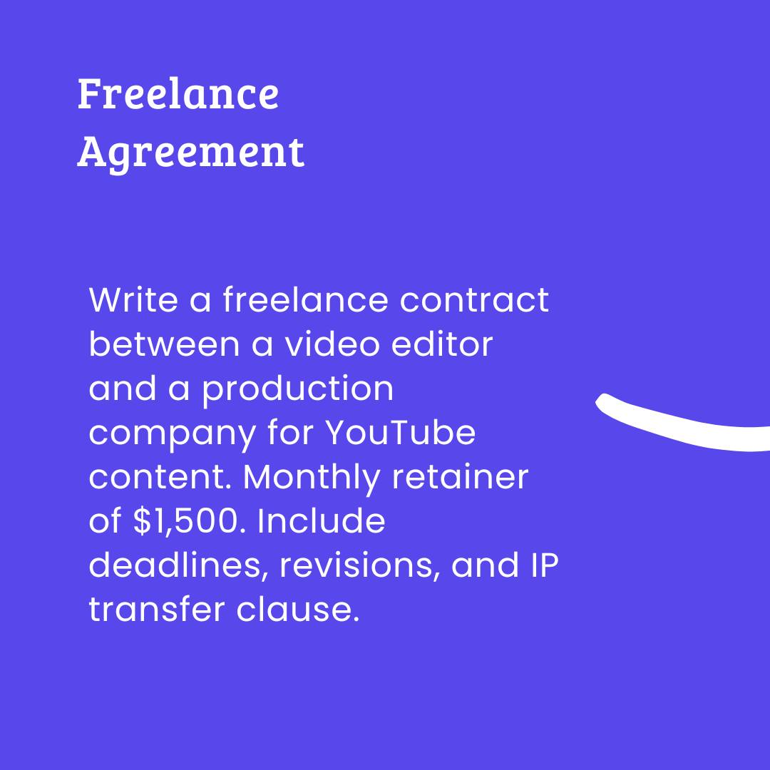 Photo inspiration: Automated Contract Maker For Freelancers Reference: Signfeld Stop Starting From Scratch AI Contract Prompts You Can