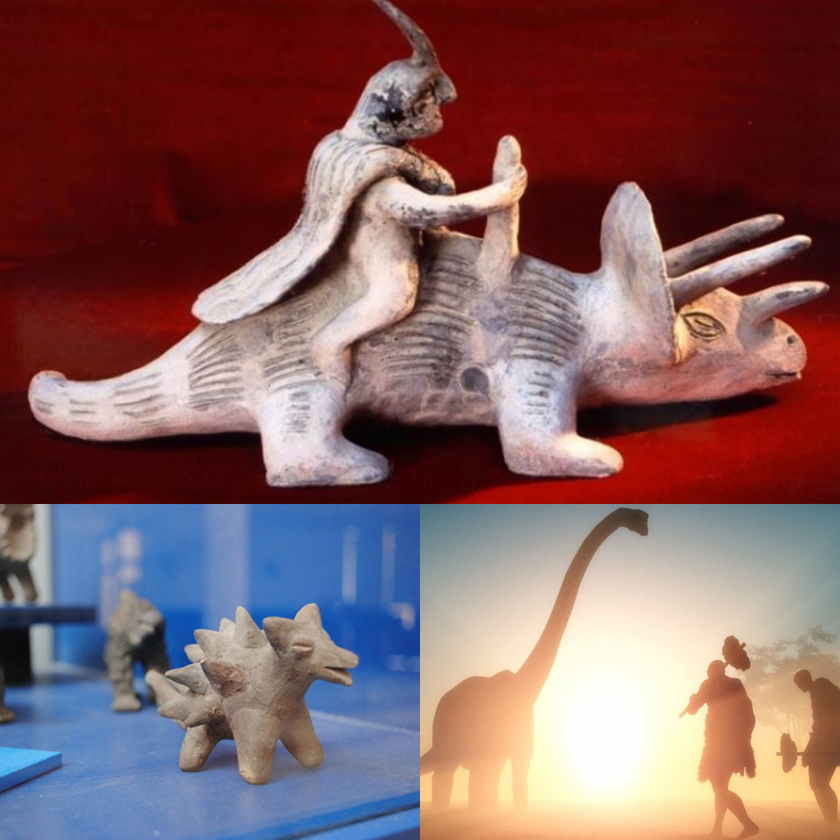 Acambaro figurines depict humans with dinosaurs in Mexico