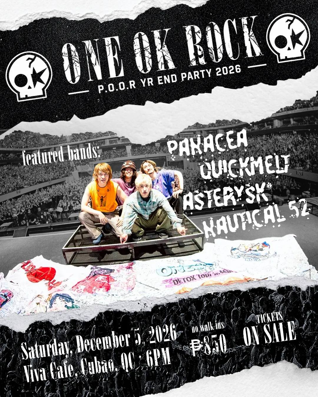 ONE OK ROCK DETOX JAPAN TOUR FINAL 2026 Official Merchandise. Pre