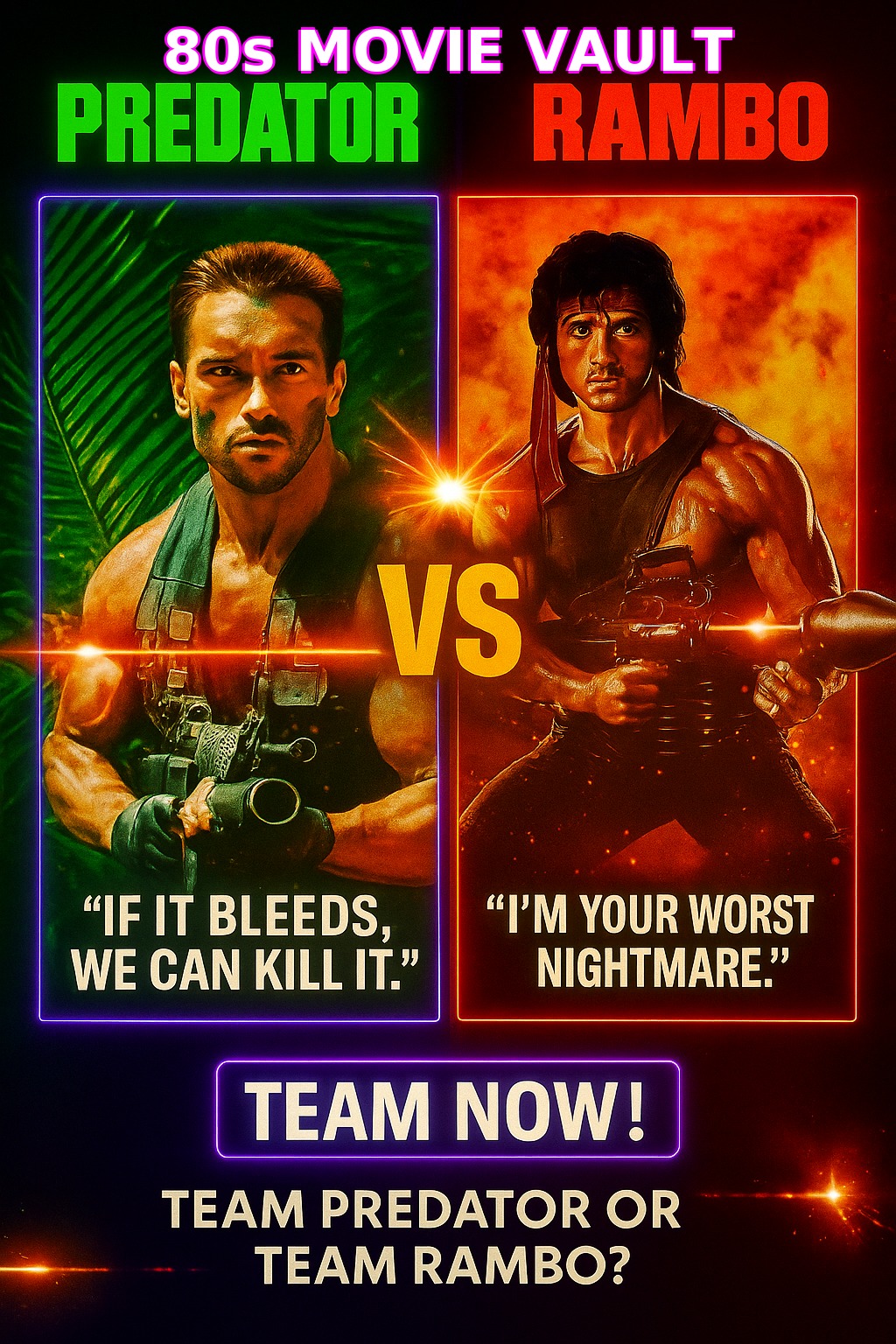 Rambo Vs Predator Comparison