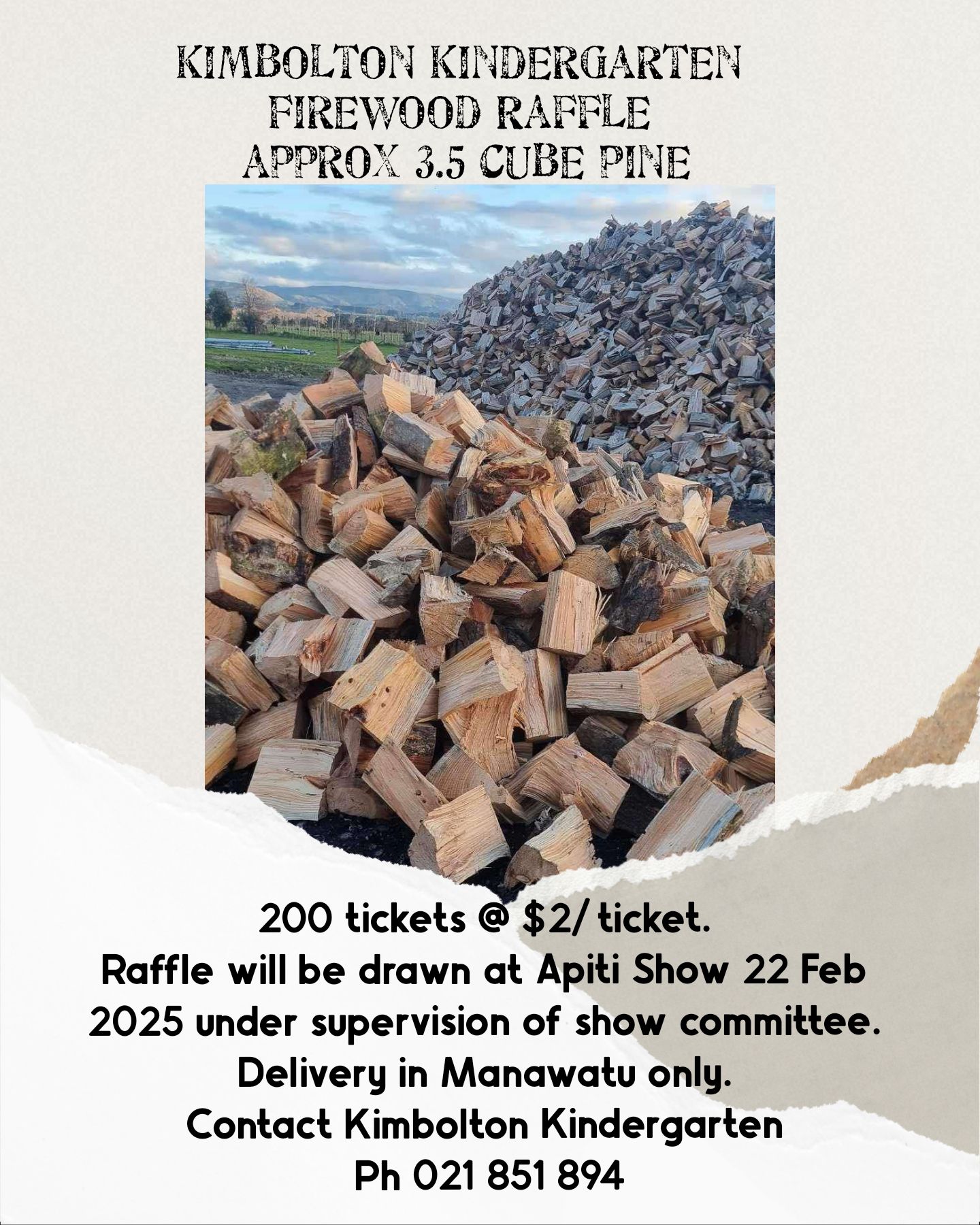 🔥 🪵 Firewood Raffle 🔥 🪵 Only $2 a... - Rangiwahia Community | Facebook