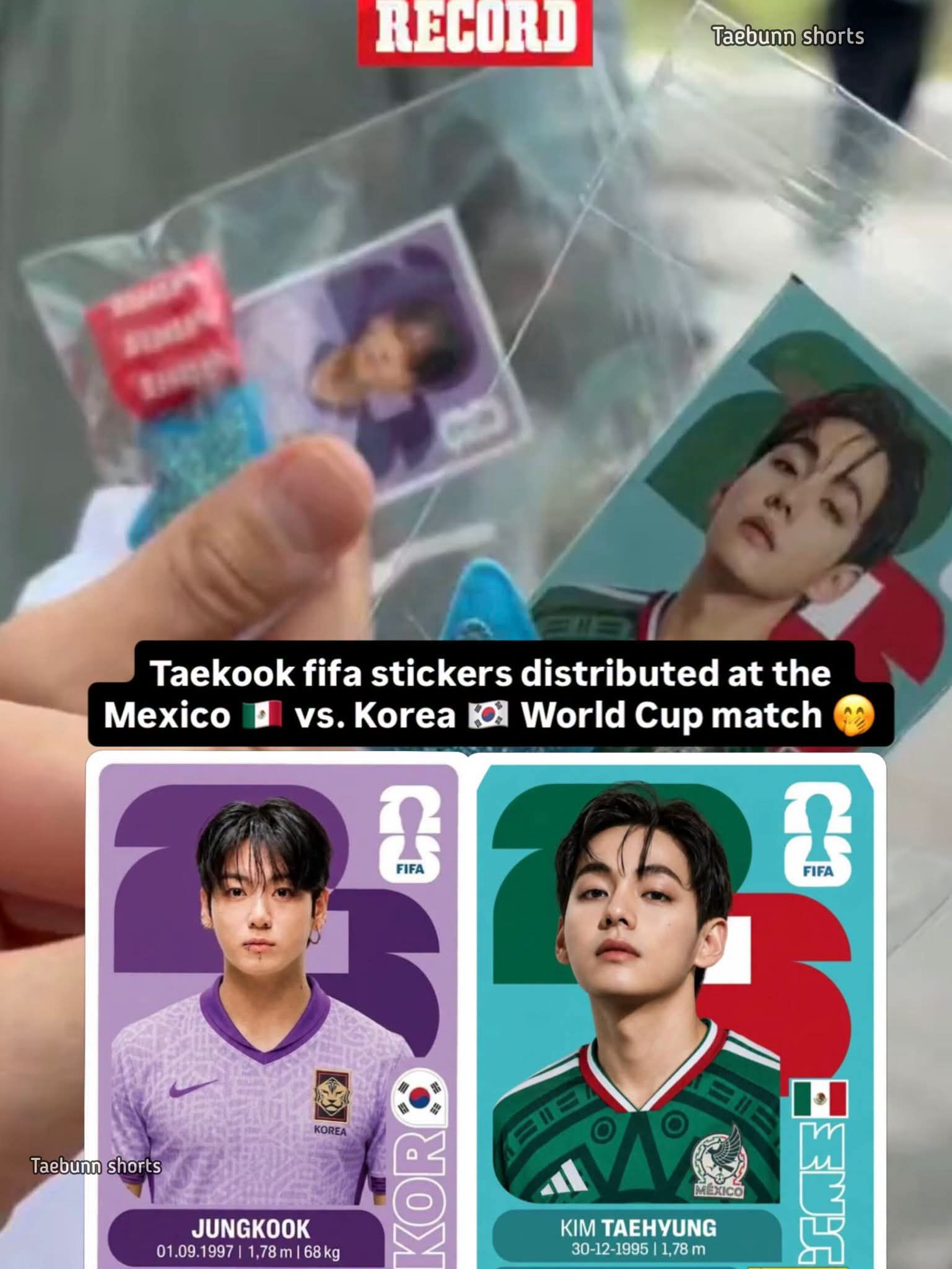 BTS' Jungkook and Taehyung appear on FIFA World Cup stickers