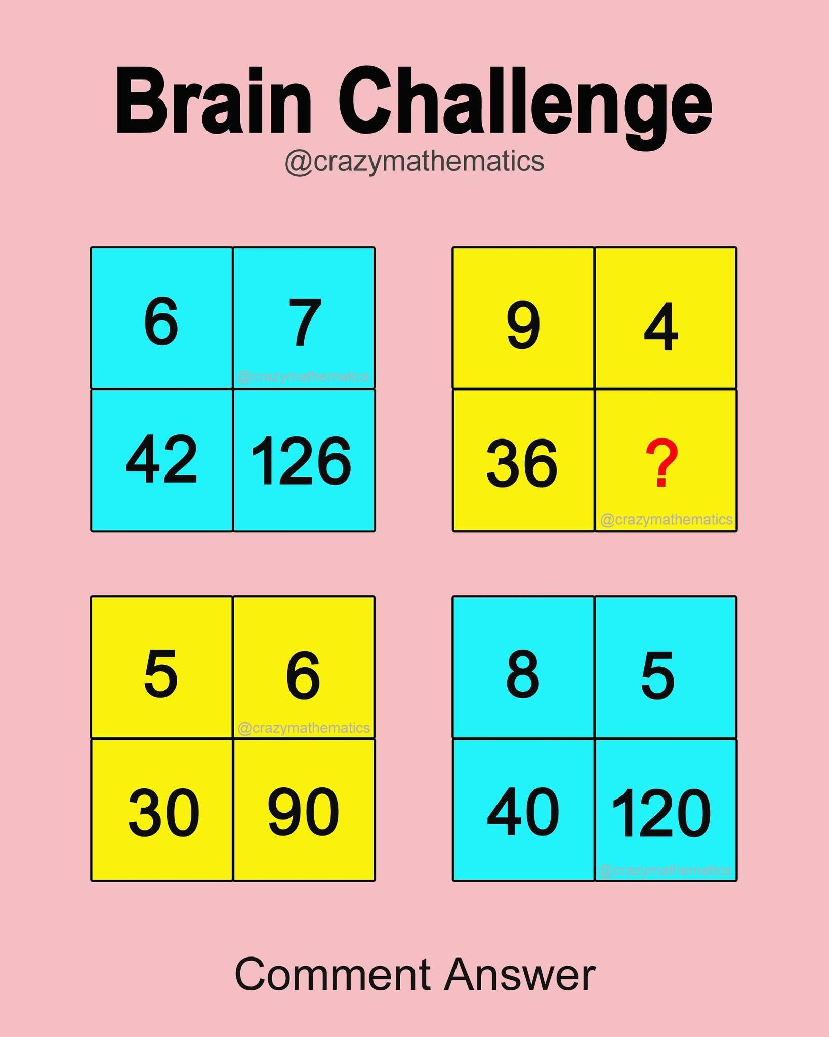 Crazy - Brain Challenge 🧠 #brainteaser #mathskills #mathschallenge # ...