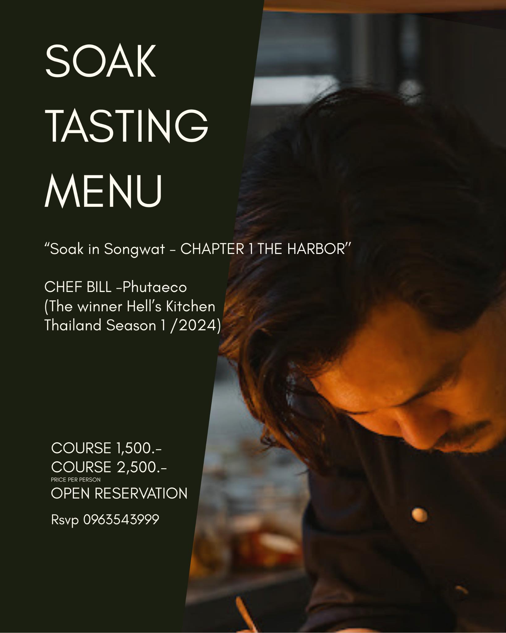 SOAK - SOAK TASTING SET MENU Soak in Songwat – Chapter 1: The Harbor by ...