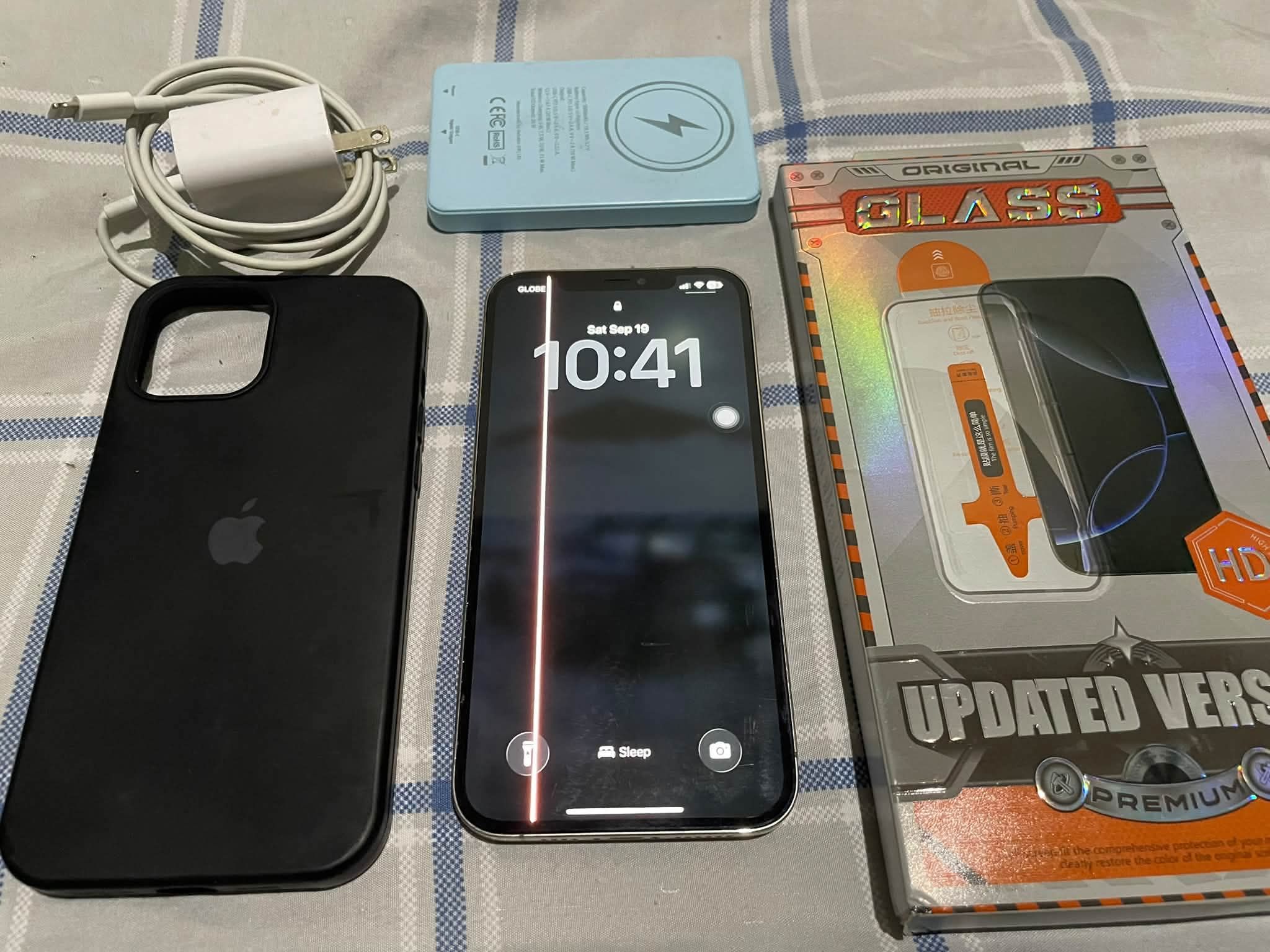iPhone 12 Pro Max 128GB with pink line issue and no Face ID for 11k