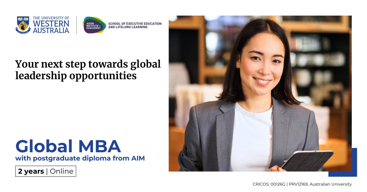 The University of Western Australia Global MBA with PG Diploma from AIM