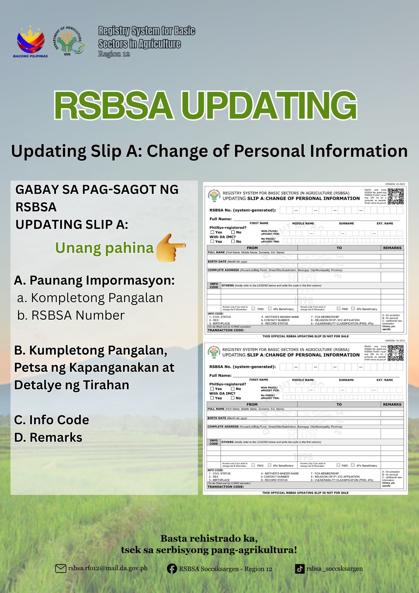 RSBSA Soccsksargen - Region 12 | Koronadal