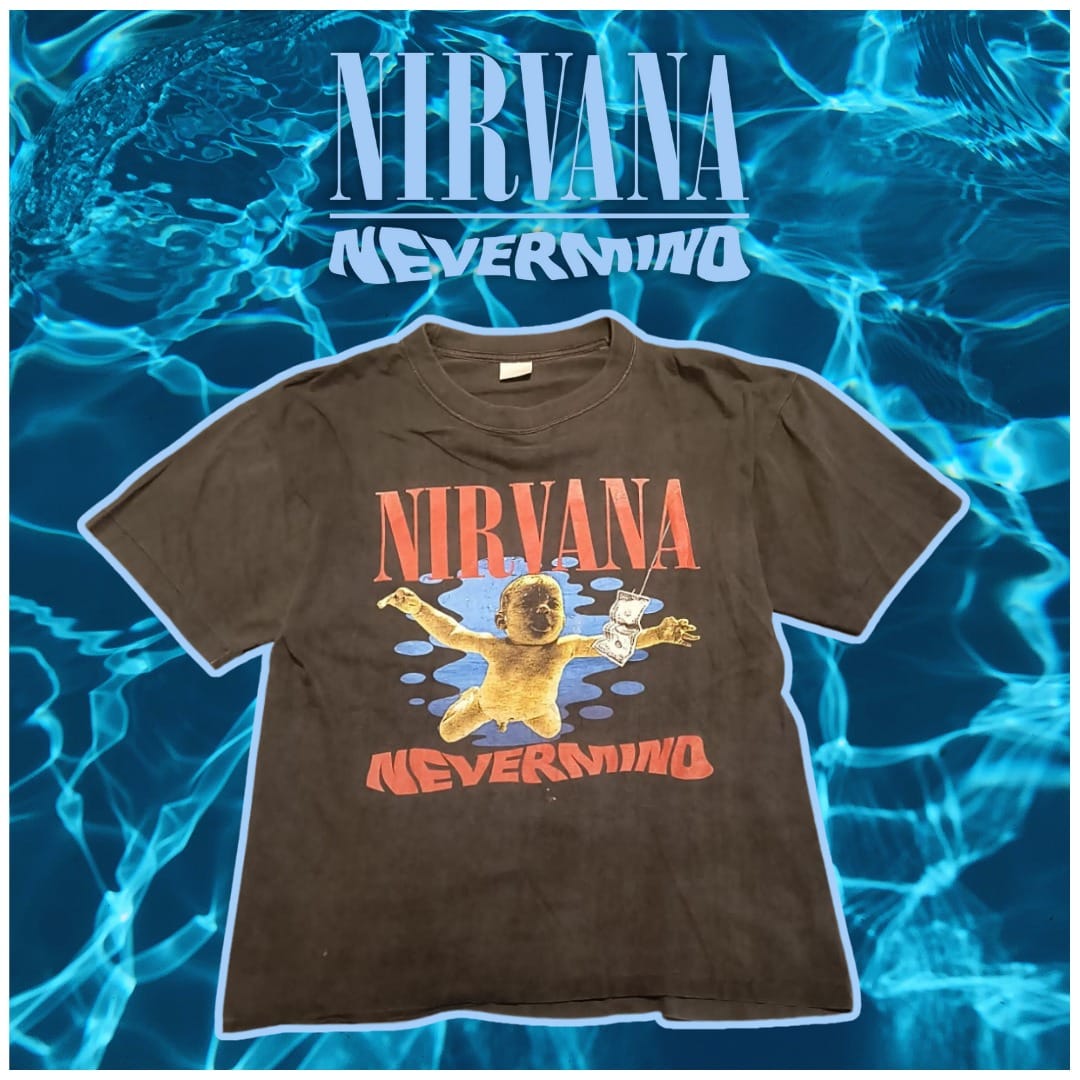 96's Nirvana Nevermind Promo Tee Rare !! Original Rare Nirvana